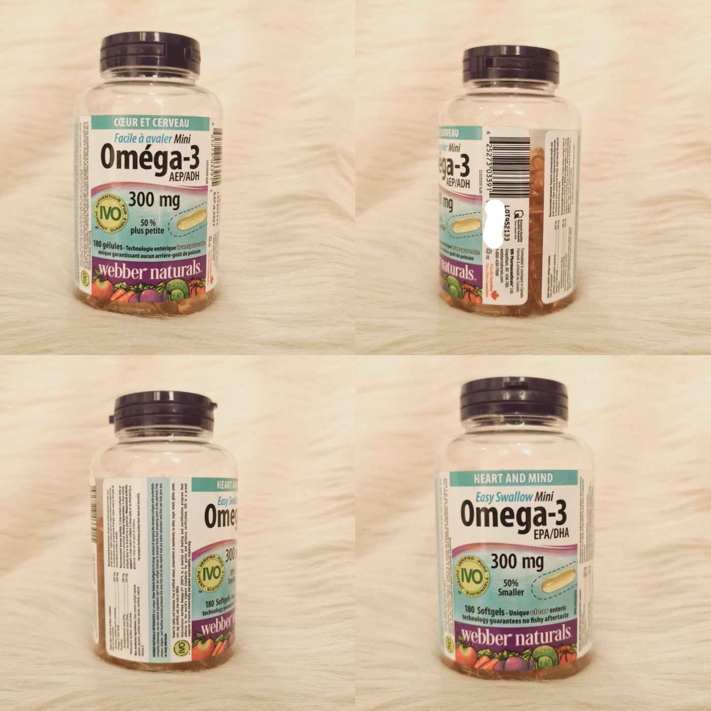 Webber Naturals Easy-Swallow Mini Omega-3 300mg – 180 Softgels