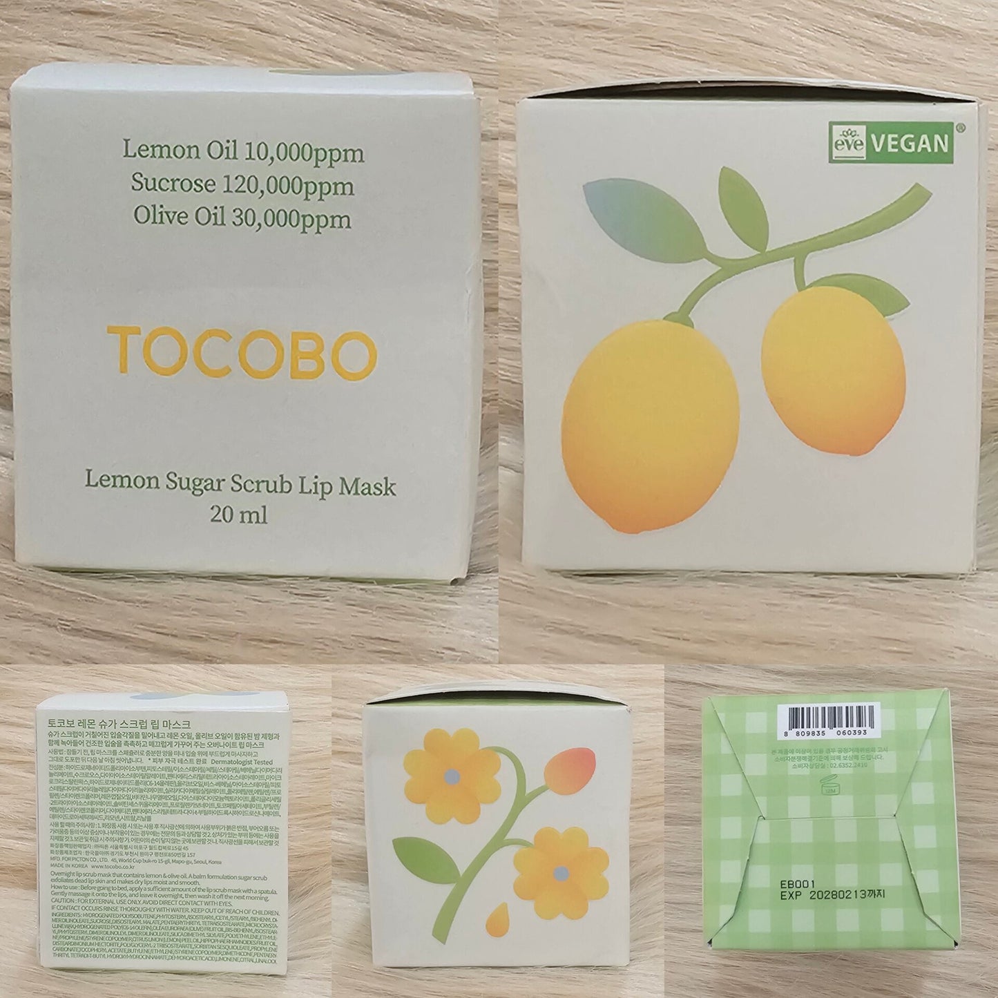 TOCOBO Lemon Sugar Scrub Lip Mask (20ml)