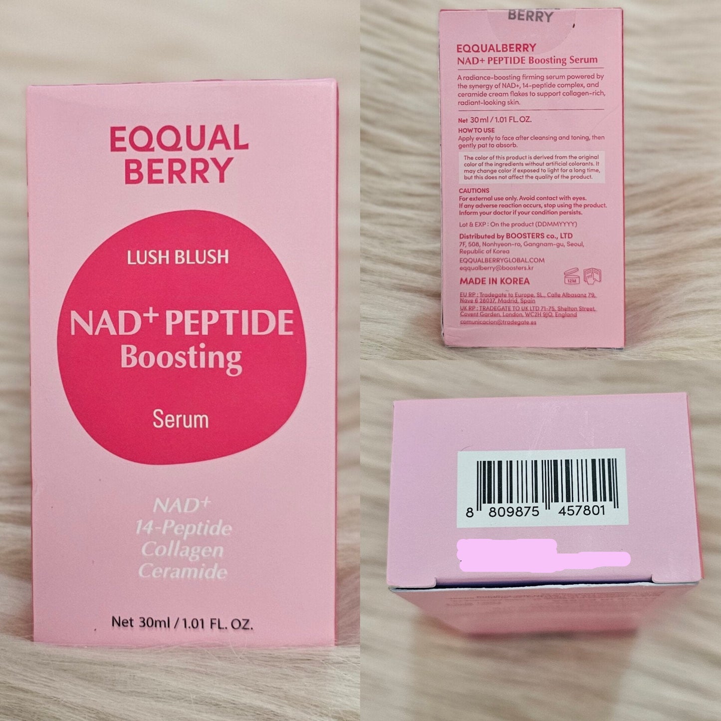 Eqqual Berry Lush Blush NAD+ Peptide Serum 30ml