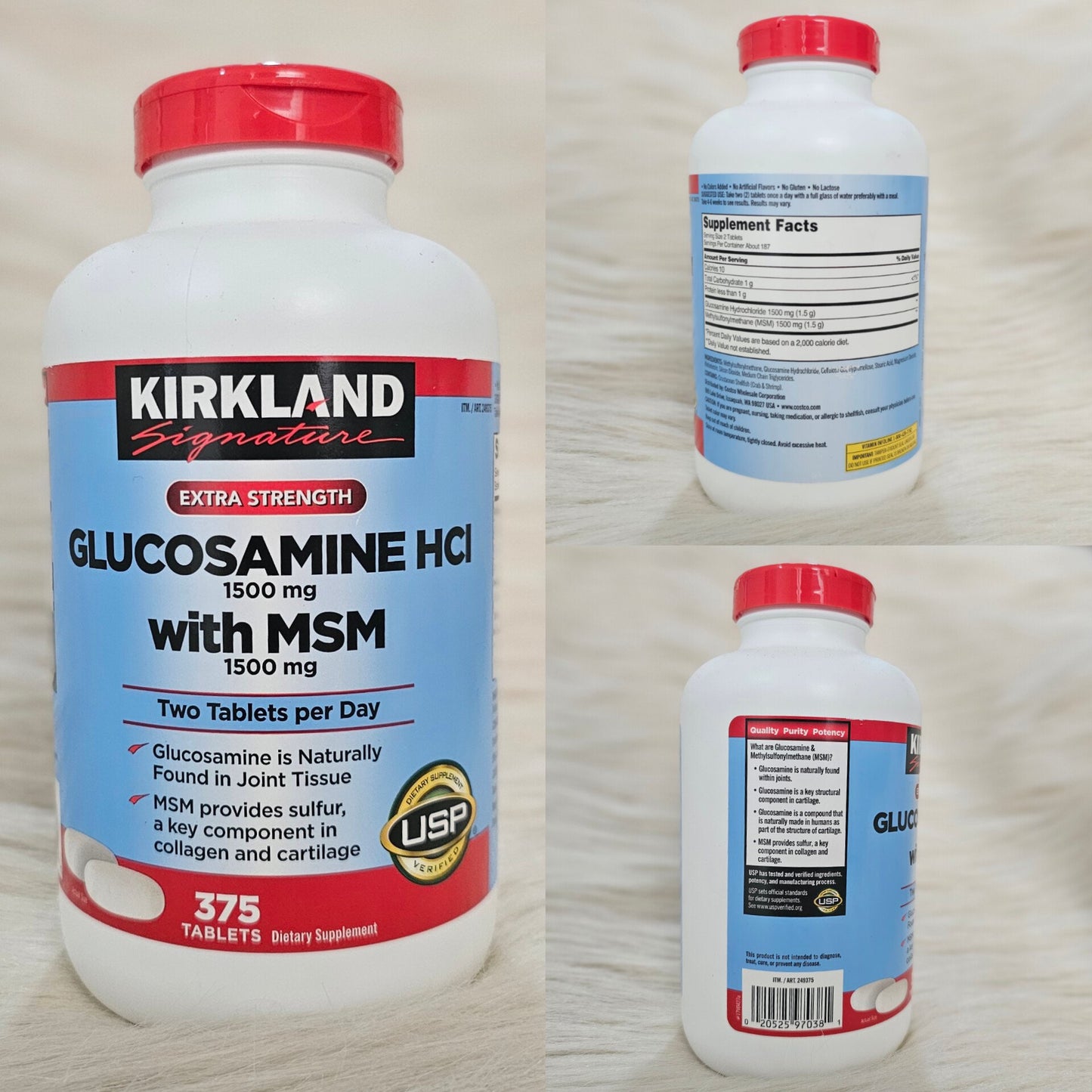 Kirkland Glucosamine + MSM 375 Tablets – Joint Support