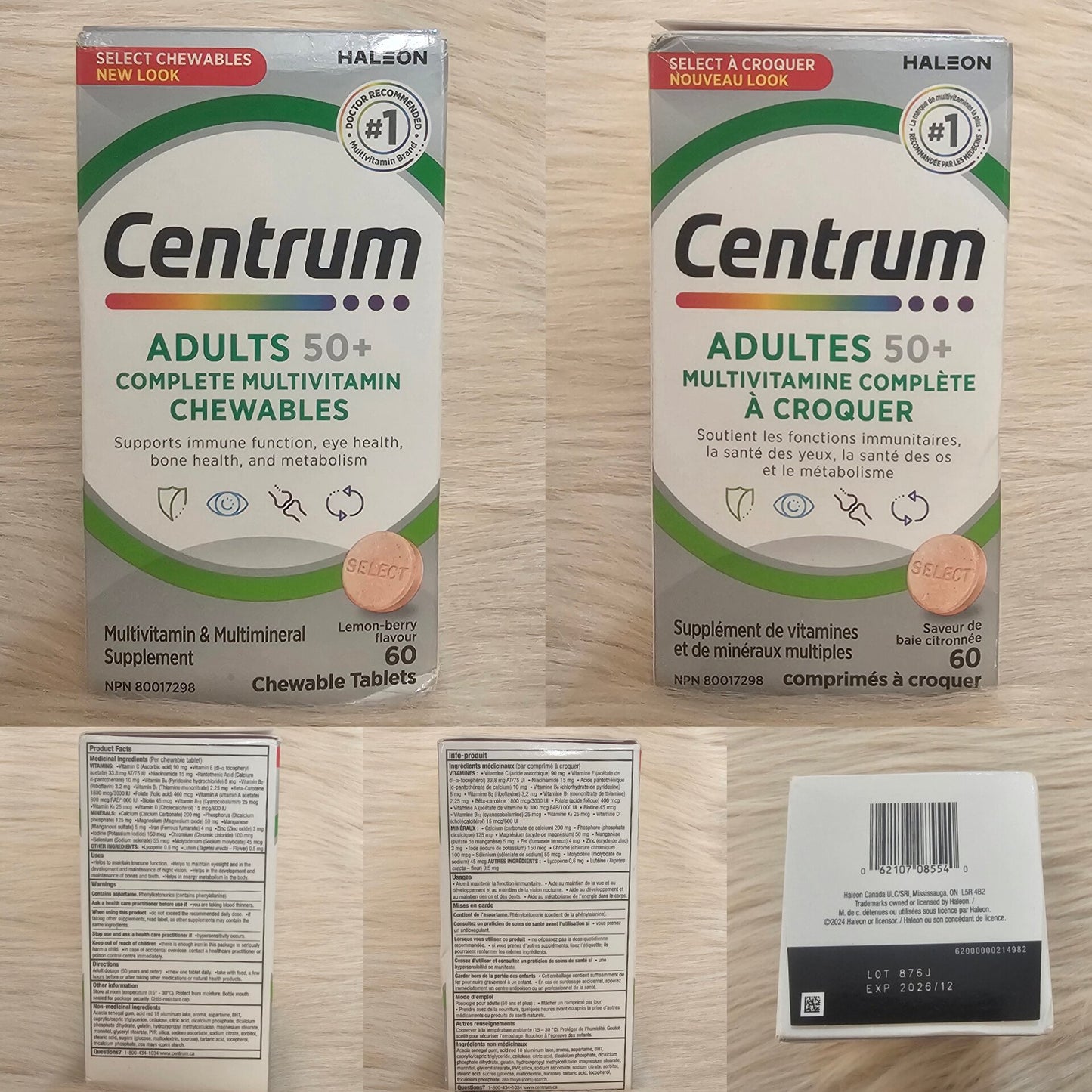 Centrum Select Essentials 50+ Chewable Multivitamins