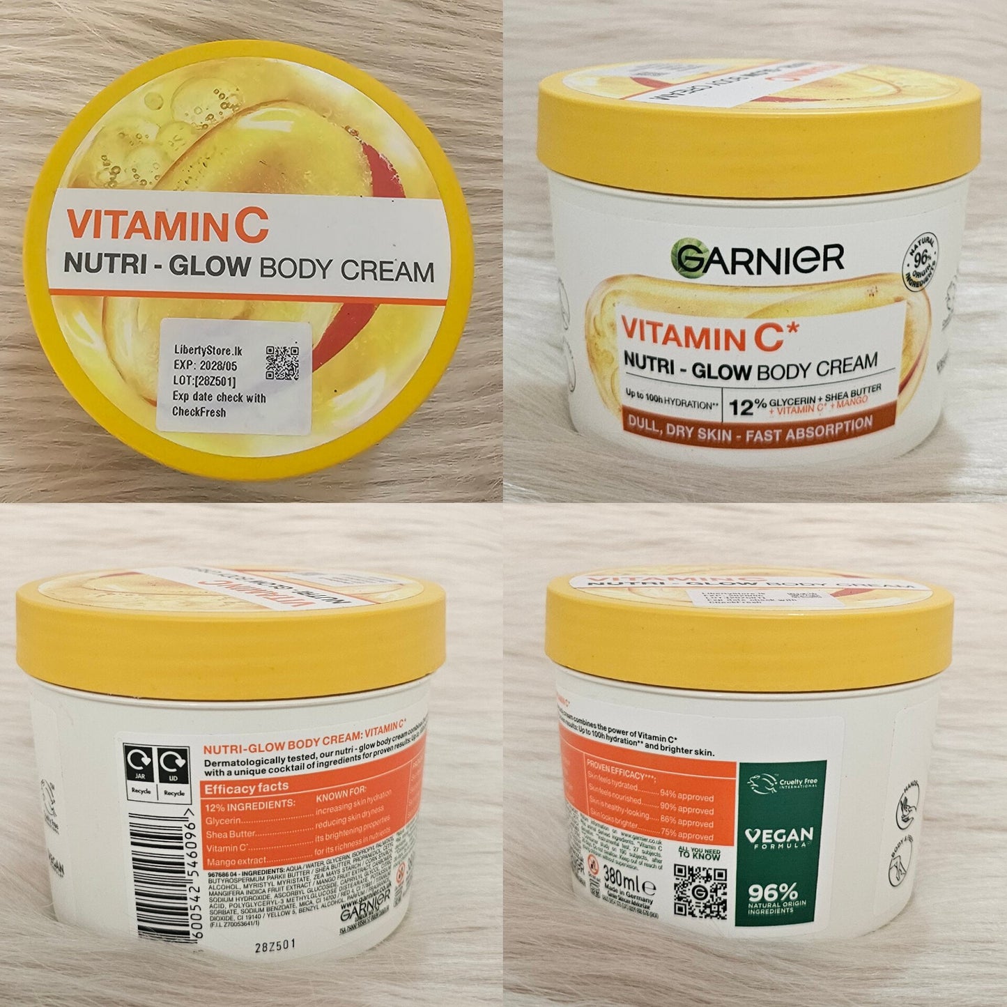 Garnier Vitamin C Nutri Glow Body Cream 380ml