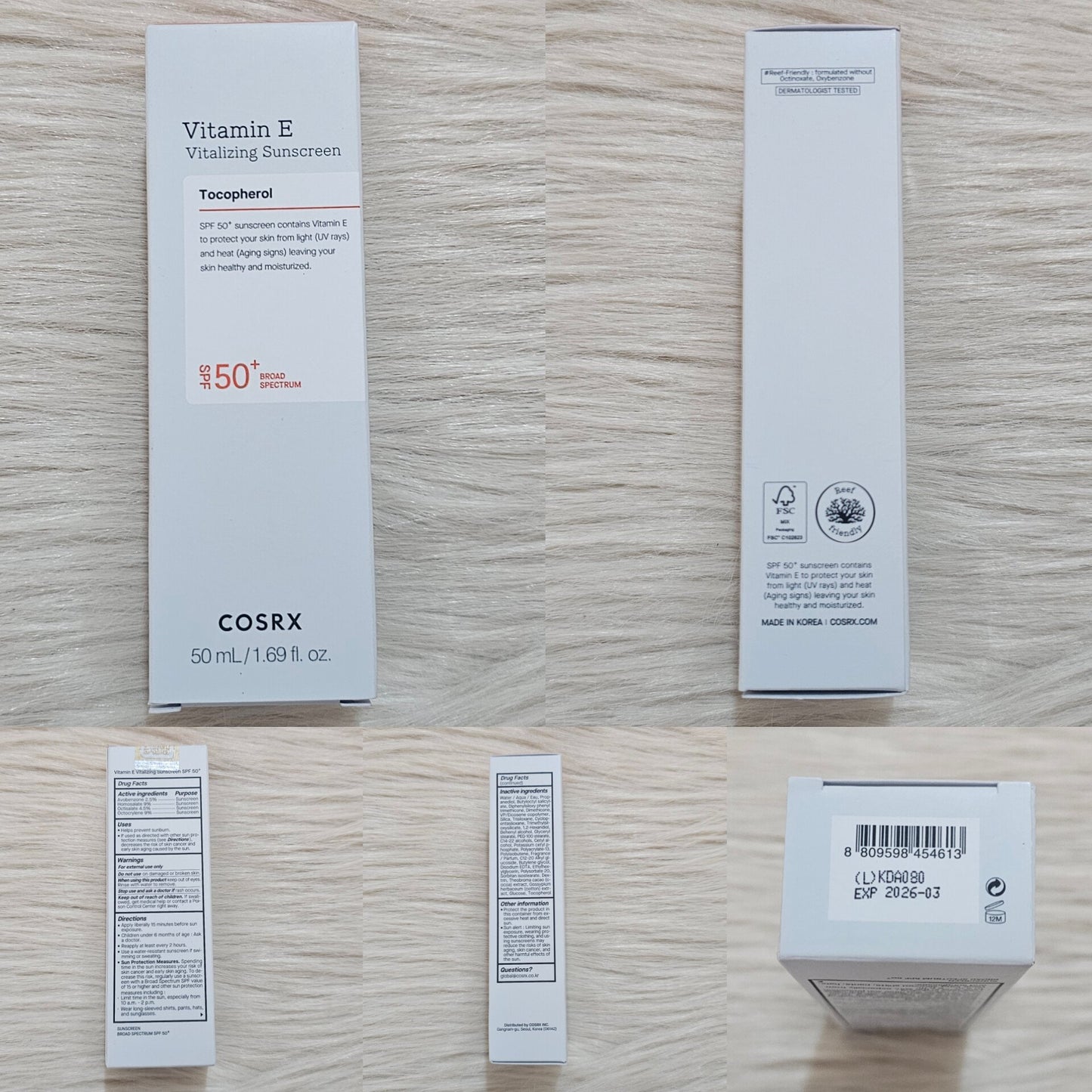 COSRX Vitamin E Sunscreen SPF50+ PA++++ 50ml