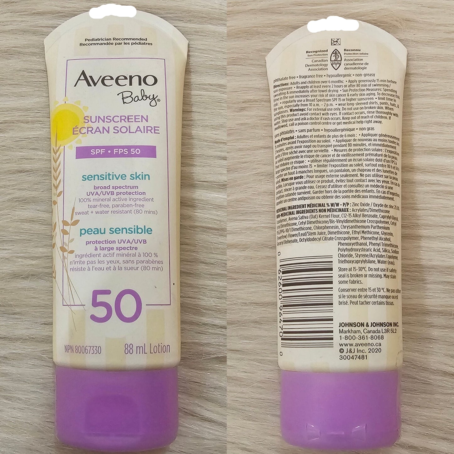 Aveeno Baby Mineral Sunscreen Lotion SPF 50 (88ml)