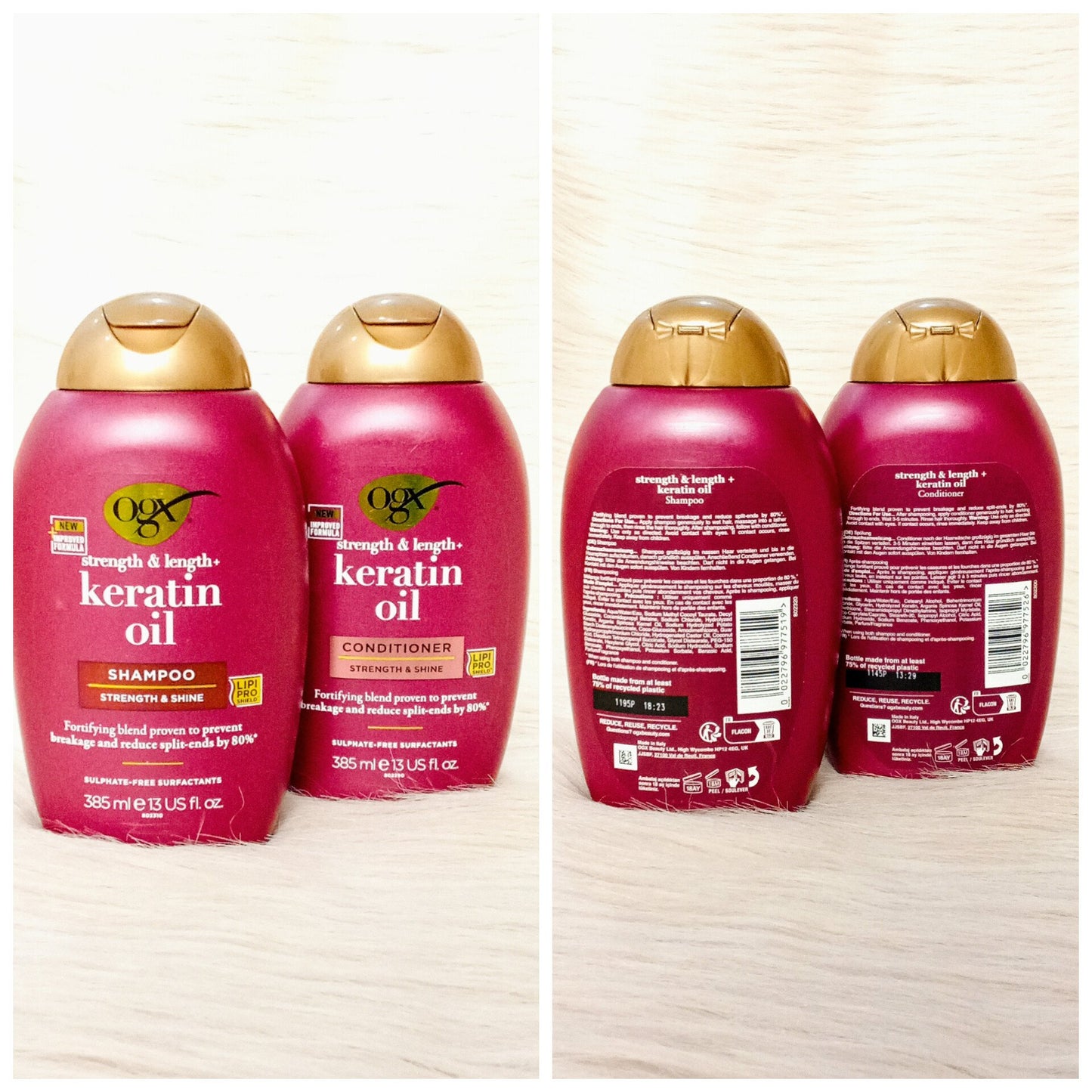 OGX Keratin Oil Shampoo & Conditioner Set 385ml