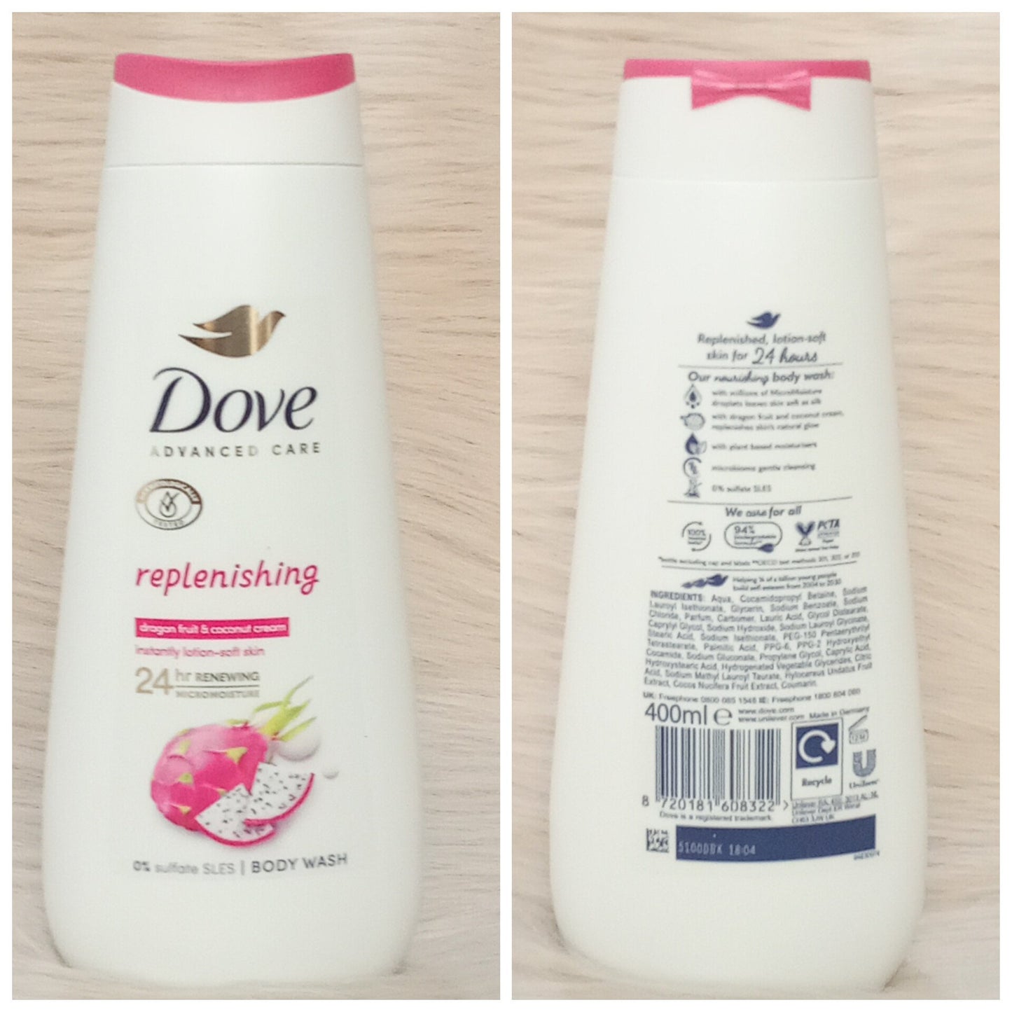 Dove Advanced Care Replenishing Body Wash 400ml