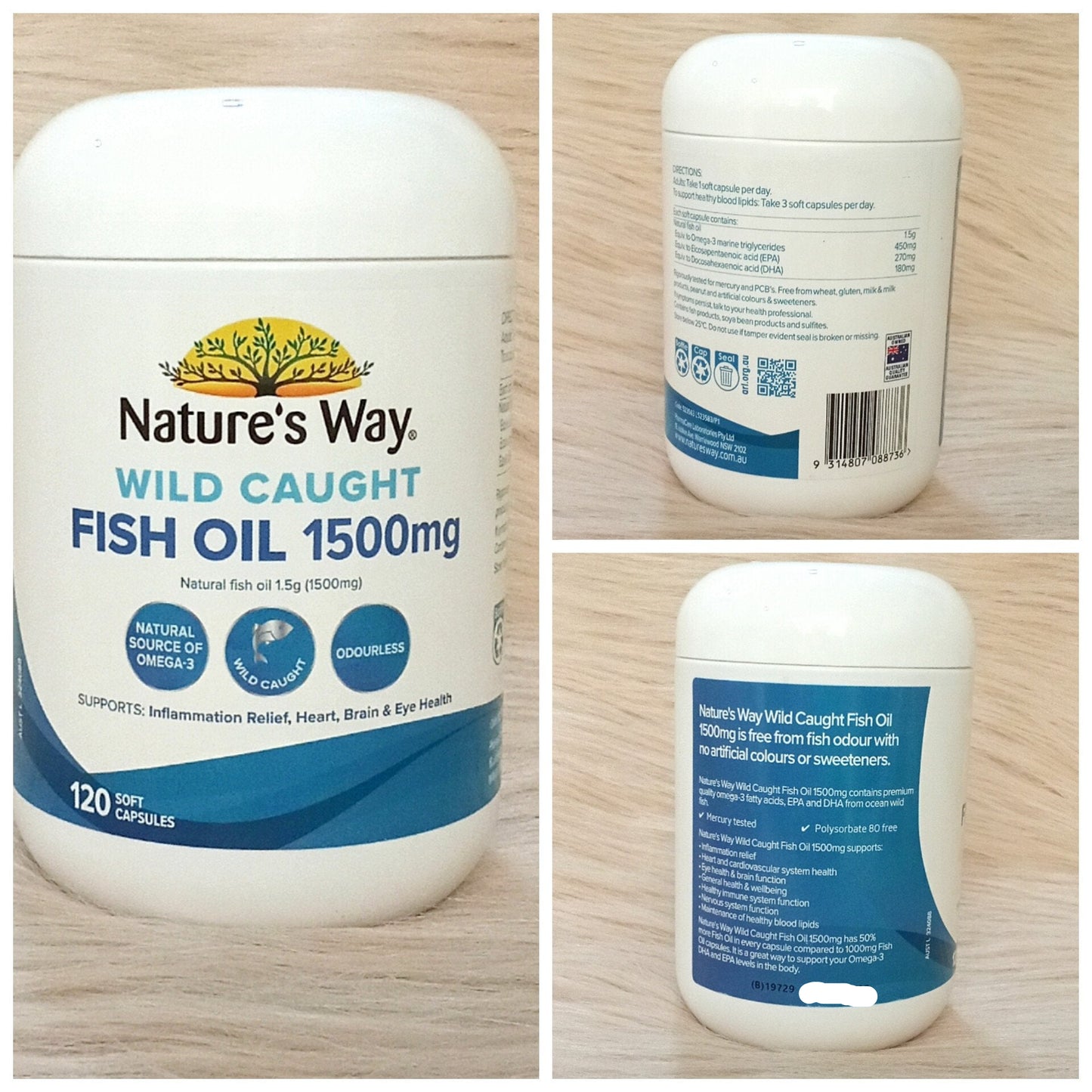 Nature’s Way Wild Caught Fish Oil 1500mg – 120 Softgels