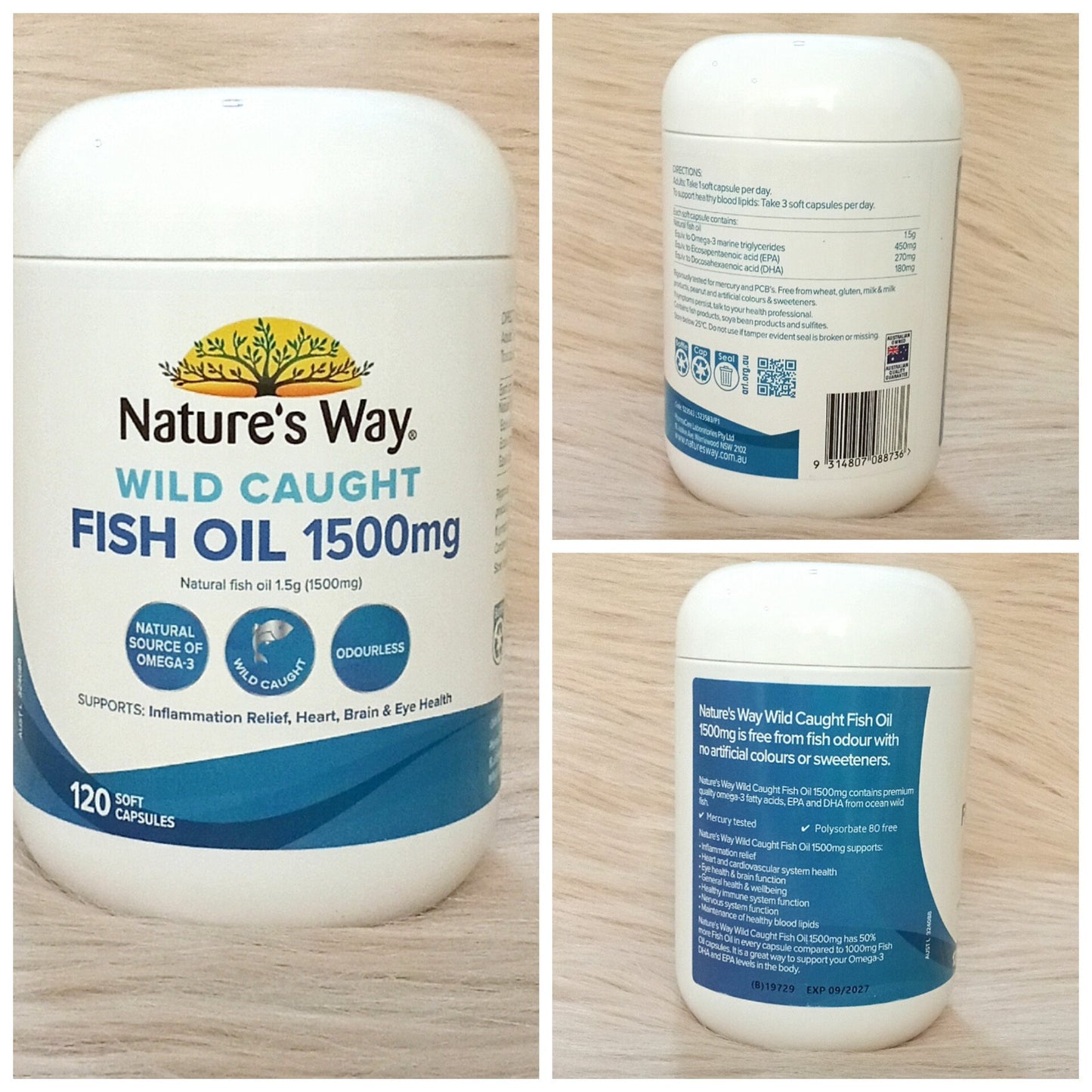 Nature’s Way Wild Caught Fish Oil 1500mg – 120 Softgels