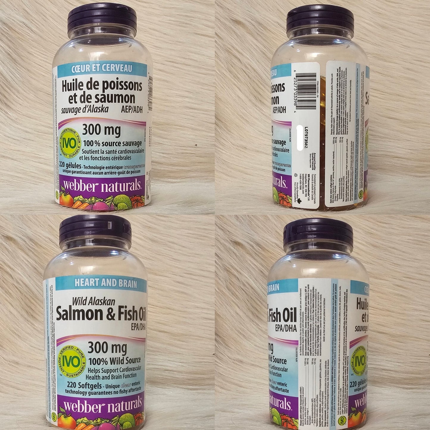 Webber Naturals Salmon & Fish Oil 300 mg (220 Enteric Softgels)