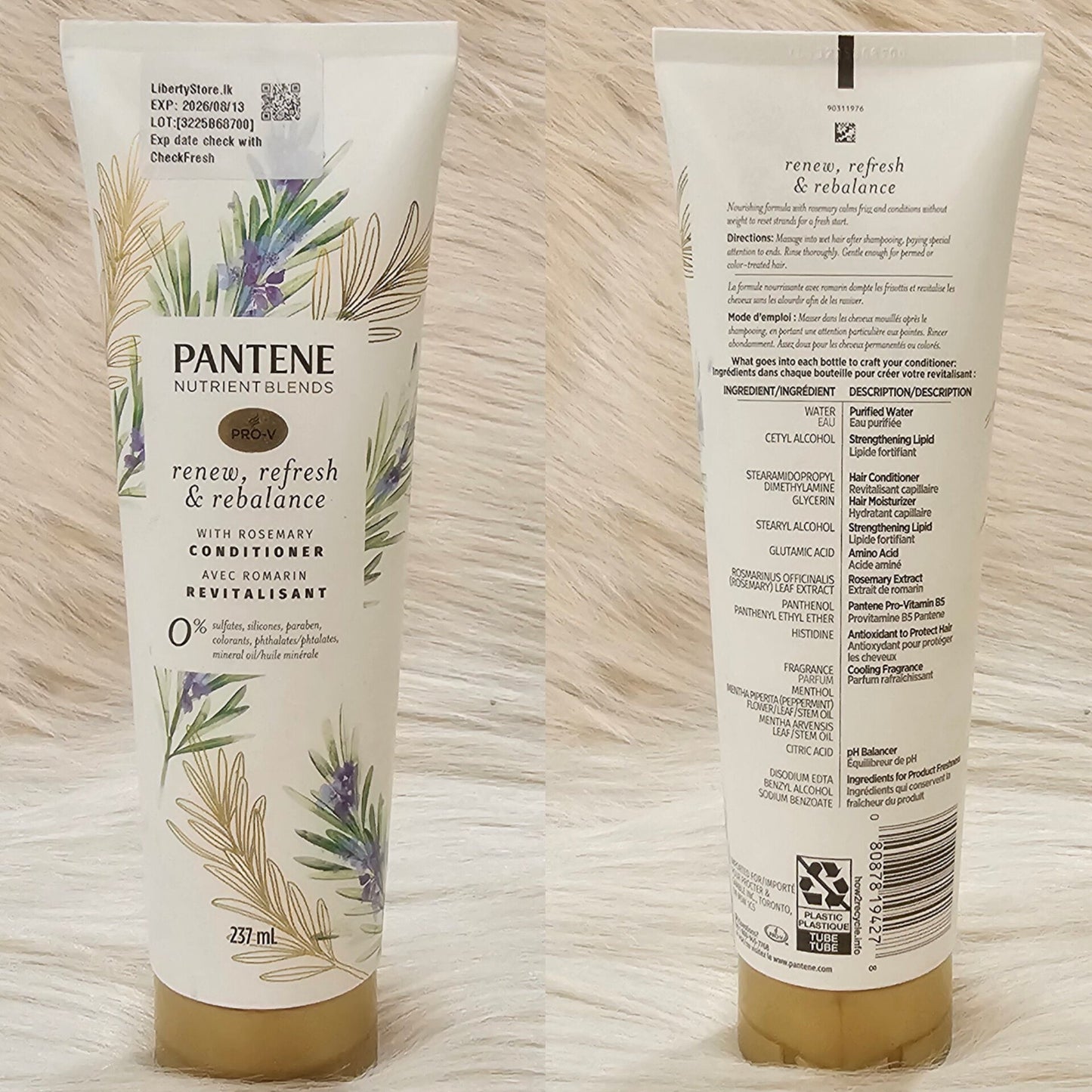 (Discounted Producted) Pantene Nutrient Blends Rosemary Conditioner 237ml