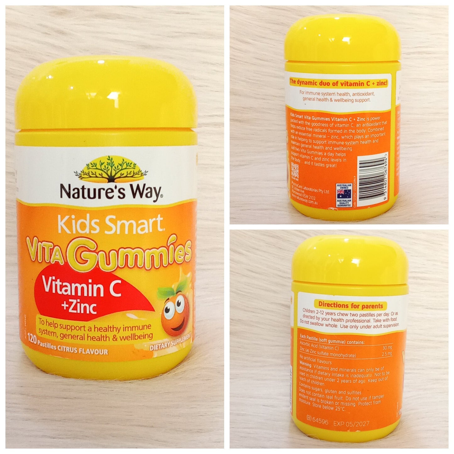 Nature’s Way Kids Smart Vitamin C + Zinc Gummies 120s