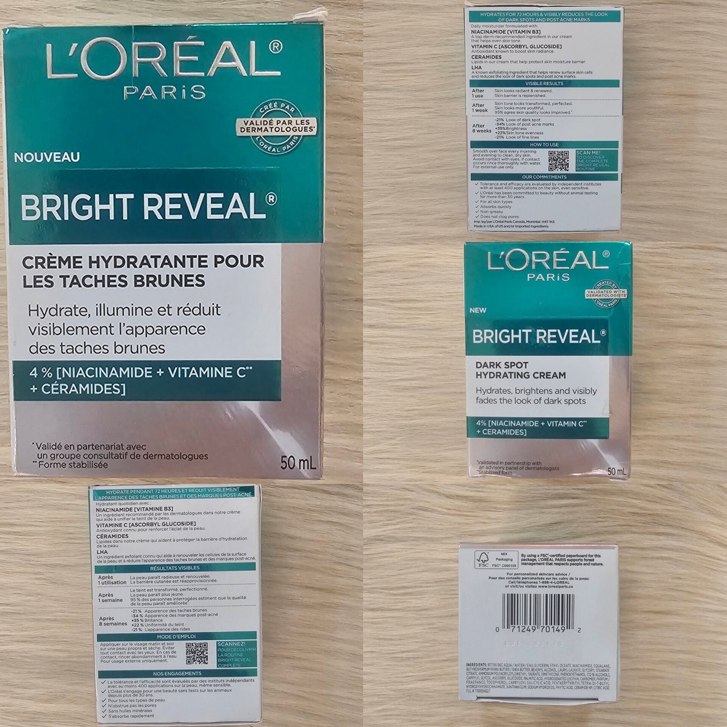 L'Oréal Paris Bright Reveal Dark Spot Cream SPF50 50ml