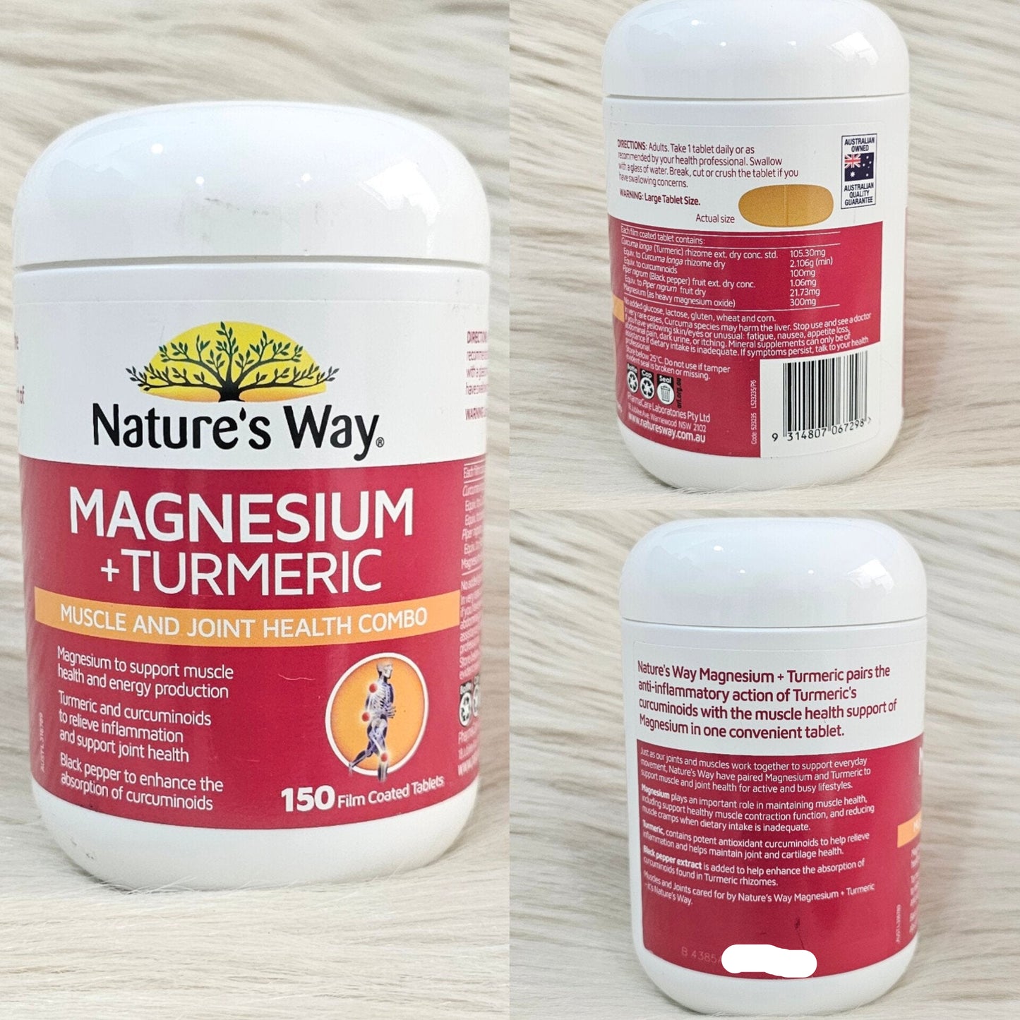 Nature’s Way Magnesium + Turmeric 150 Tablets
