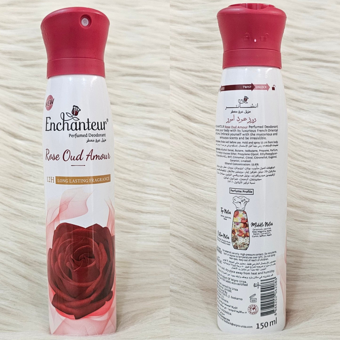 Enchanteur Rose Oud Amour Perfumed Deodorant Spray 150ml