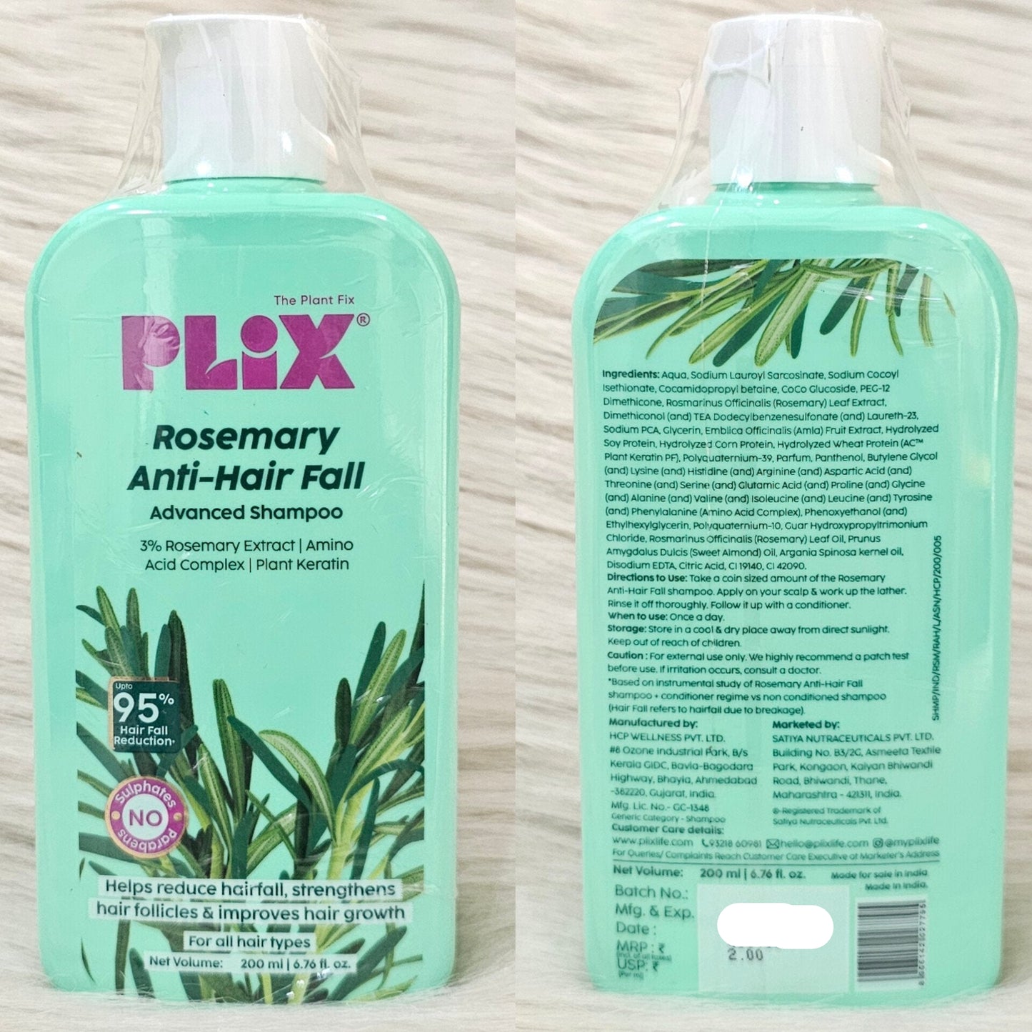 Plix Rosemary Anti Hair Fall Shampoo (200 ml)