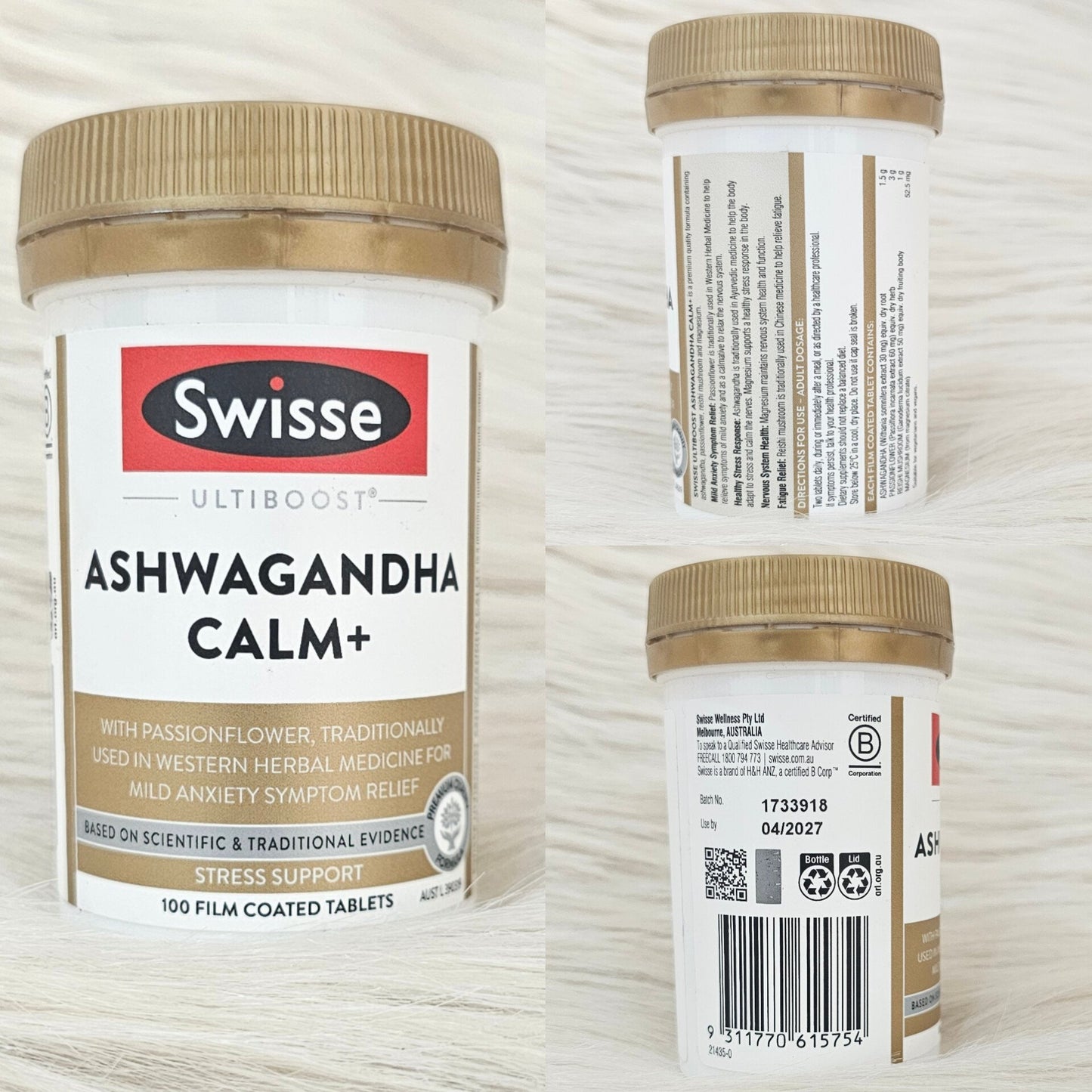 Swisse Ultiboost Ashwagandha Calm+ 100 Tablets