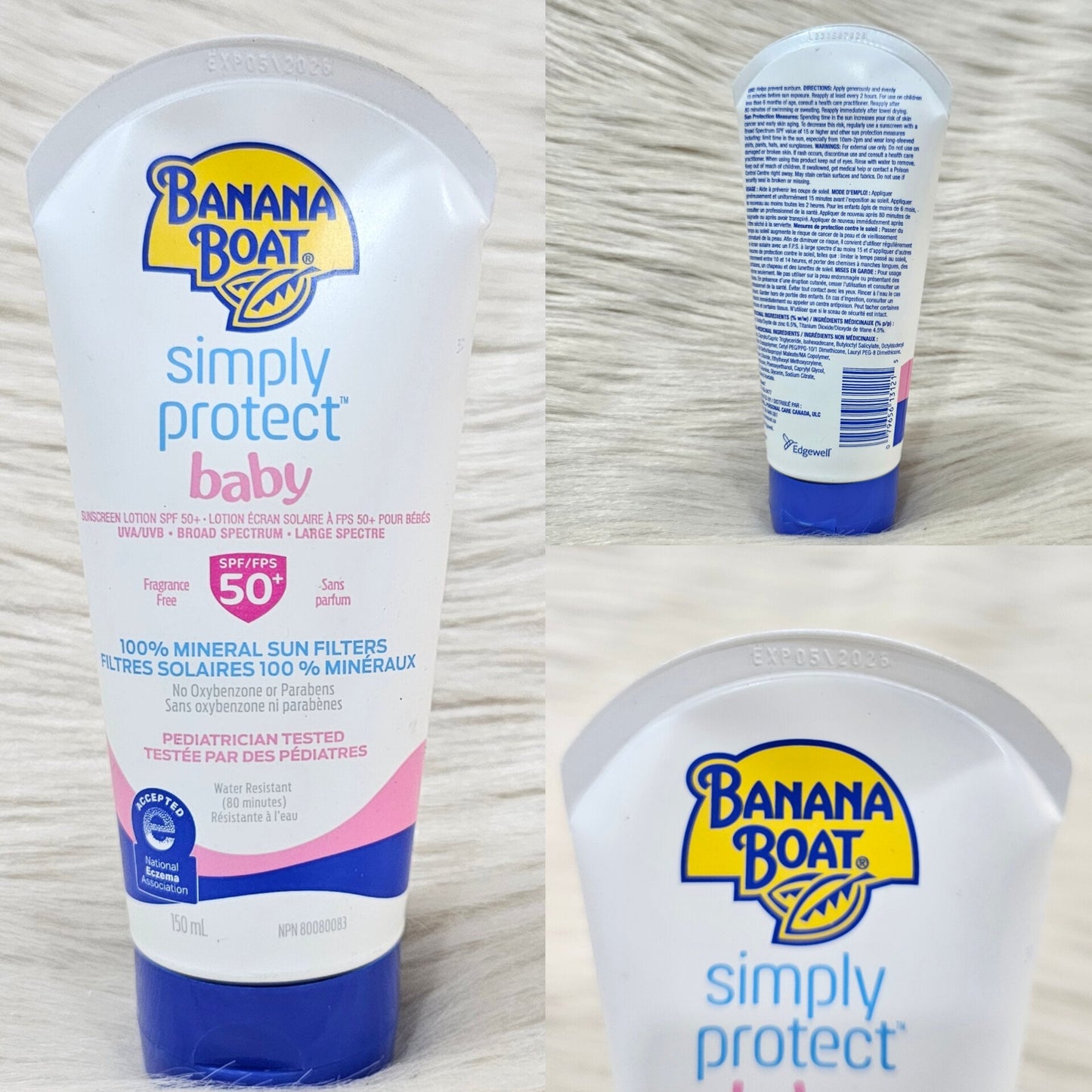 (Discounted Product) Banana Boat Simply Protect Baby Sunscreen Lotion SPF 50+ – 6 oz