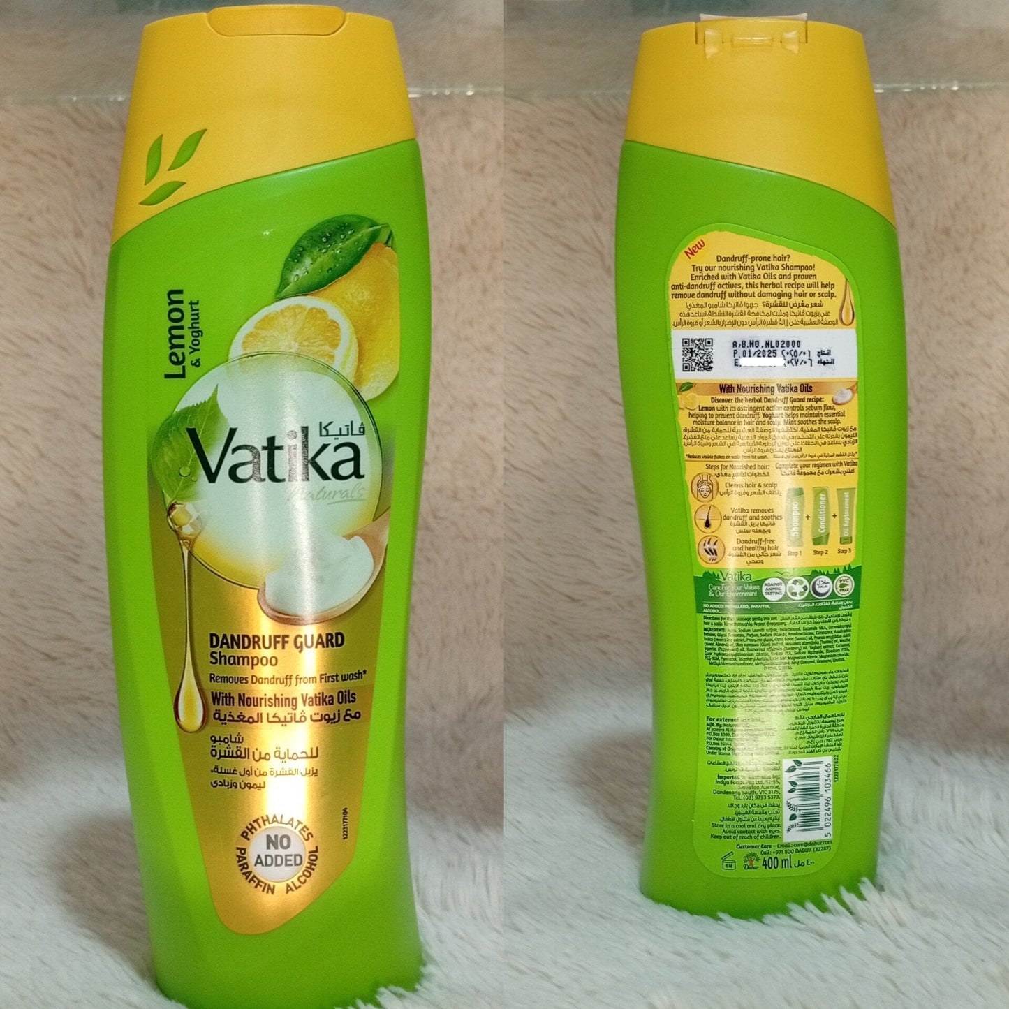 Vatika Lemon & Yoghurt Dandruff Guard Shampoo – 400ml
