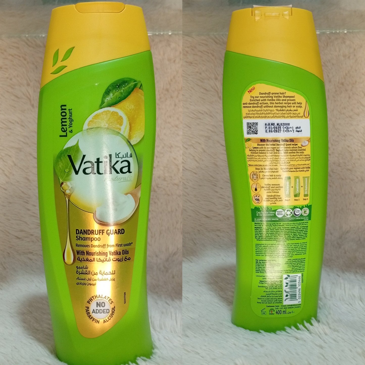 Vatika Lemon & Yoghurt Dandruff Guard Shampoo – 400ml