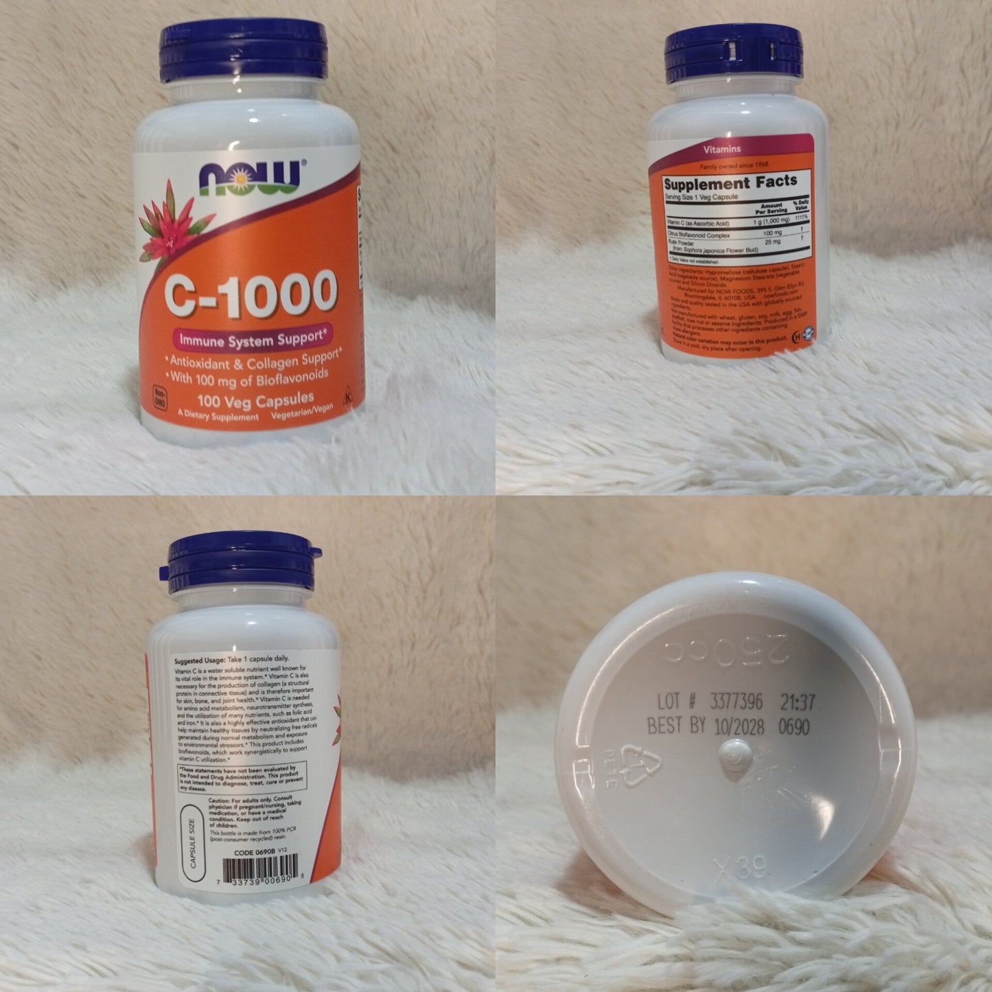 NOW Foods Vitamin C 1000mg (100 Veg Capsules)