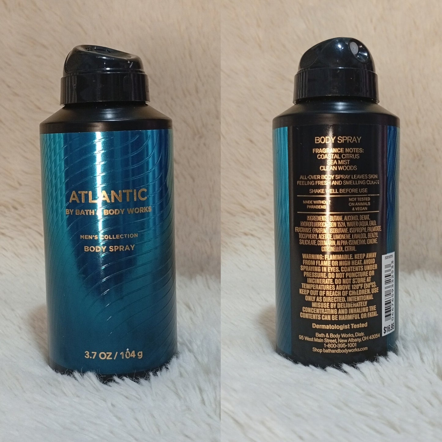 Bath & Body Works ATLANTIC Men's Body Spray 104g