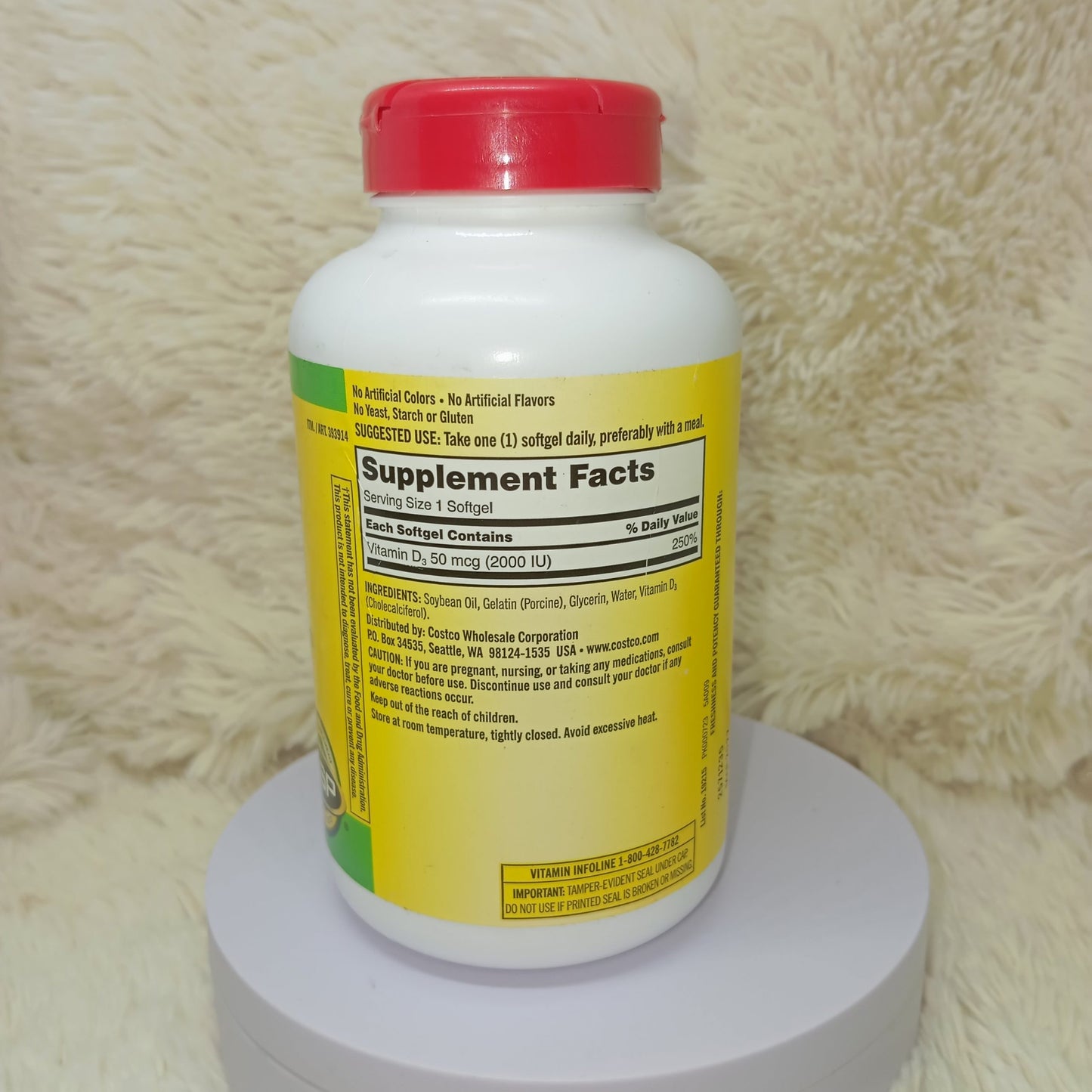 Kirkland Signature Vitamin D3 2000 IU – 600 Softgels