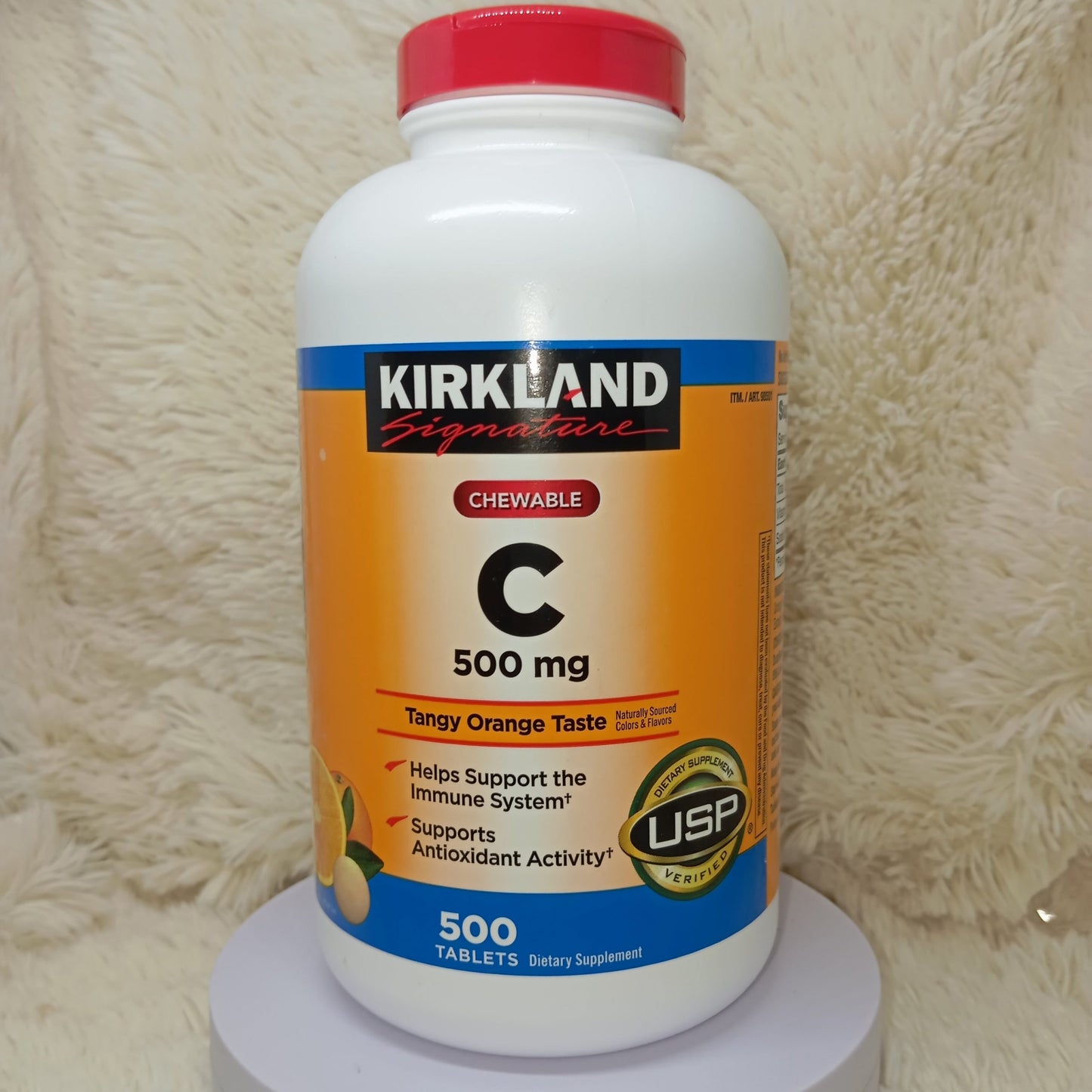 Kirkland Vitamin C 500mg Chewable – Tangy Orange (500 Tablets)