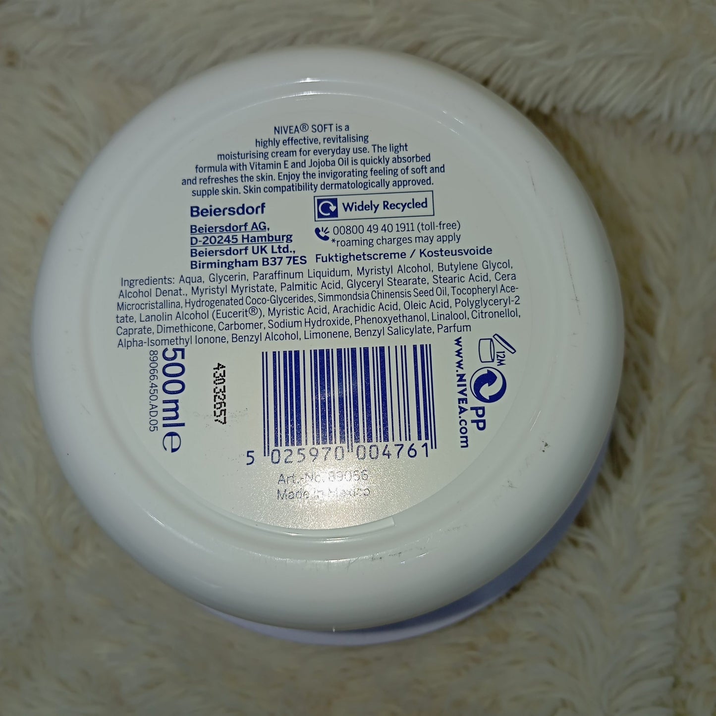 NIVEA Soft Moisturizing Cream 500ml