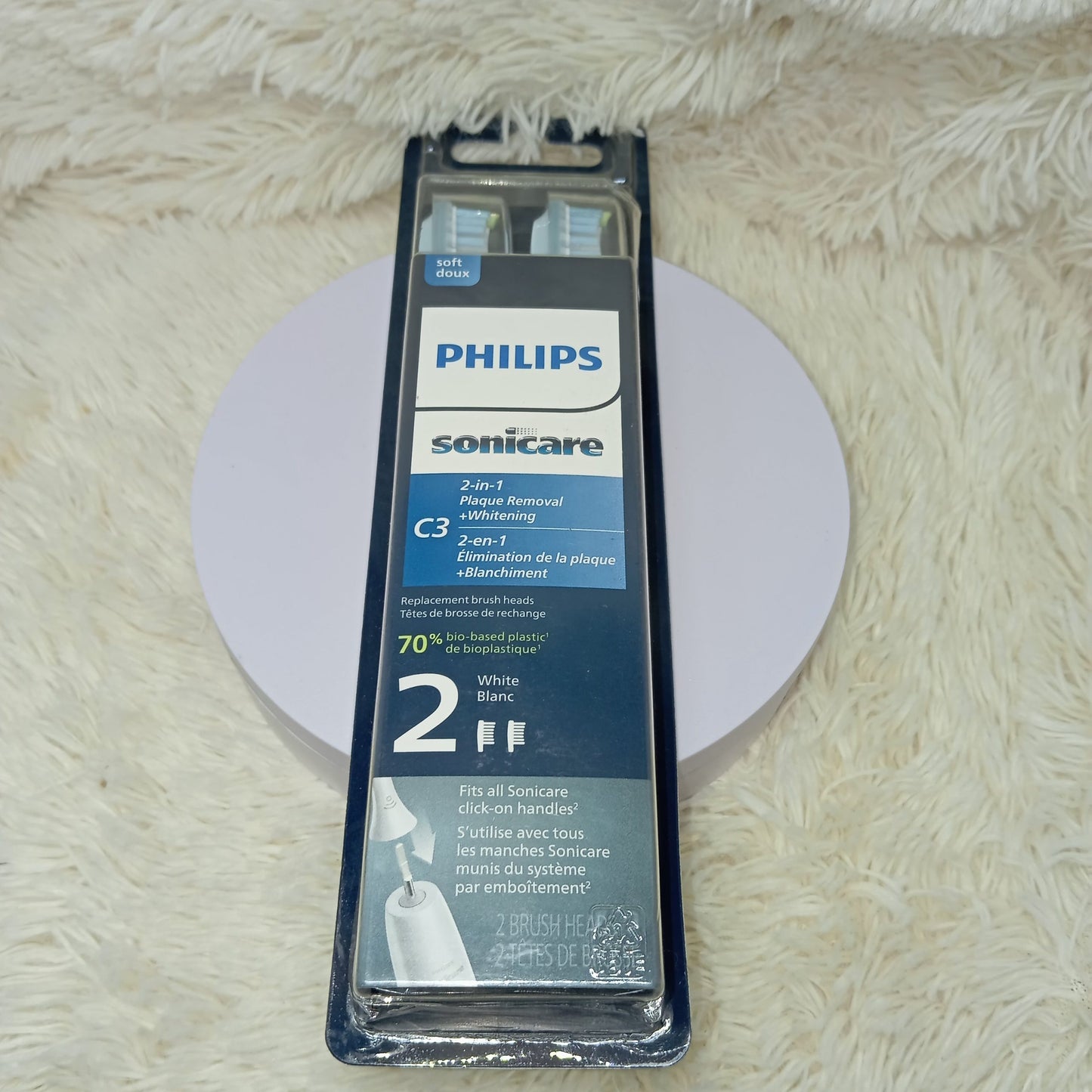 Philips Sonicare Premium Plaque Control RFID Replacement Brush Heads, White, 2 Pack
