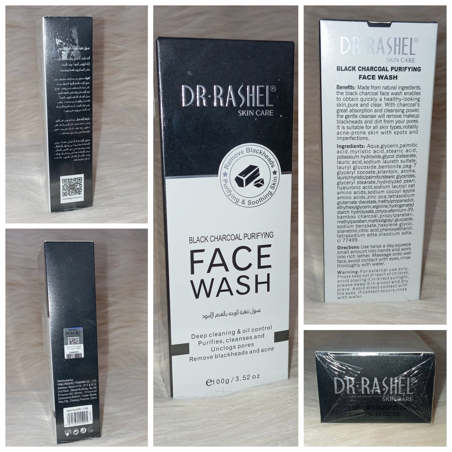 Dr Rashel Black Charcoal Face Wash 100g