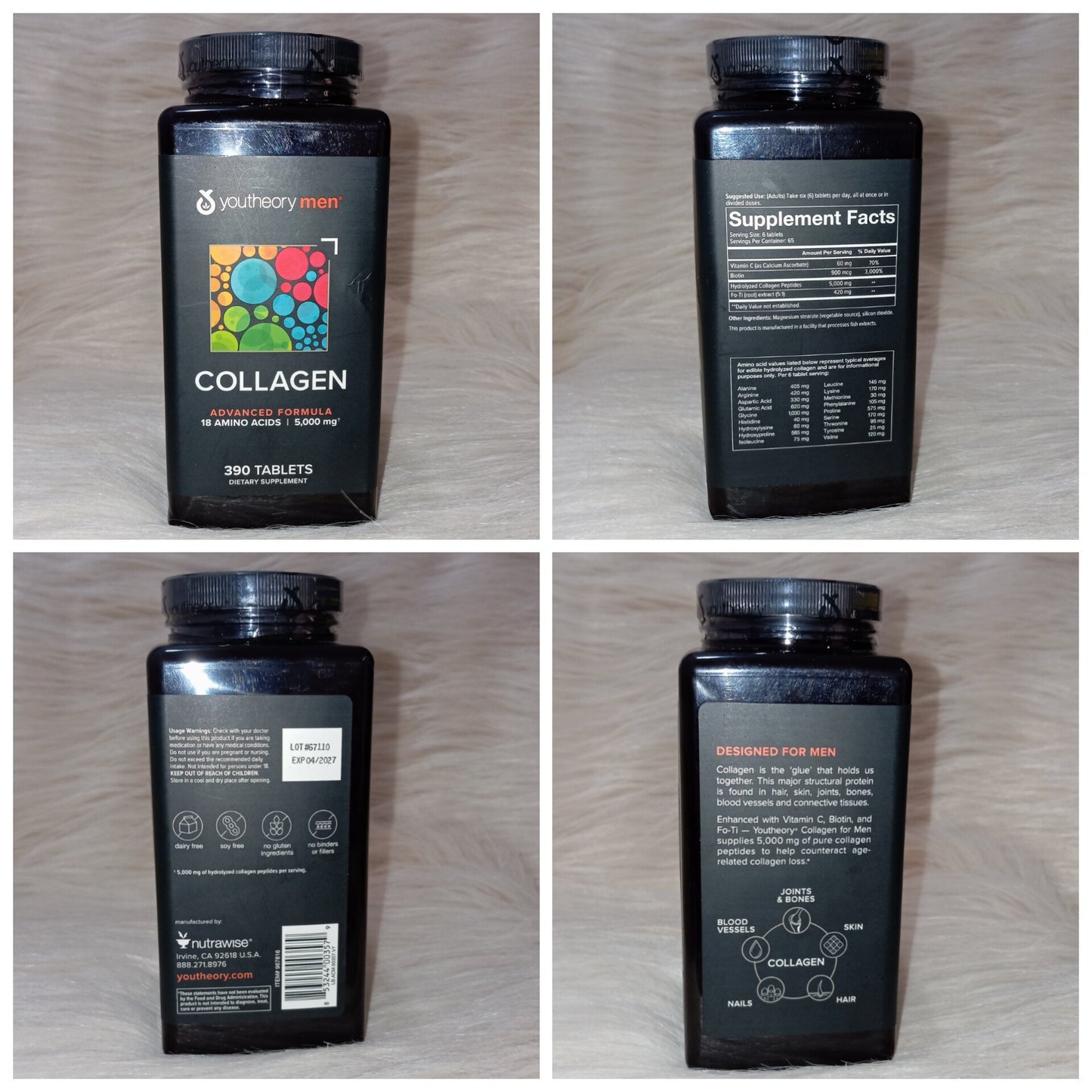 Youtheory Men’s Collagen 390 Tablets