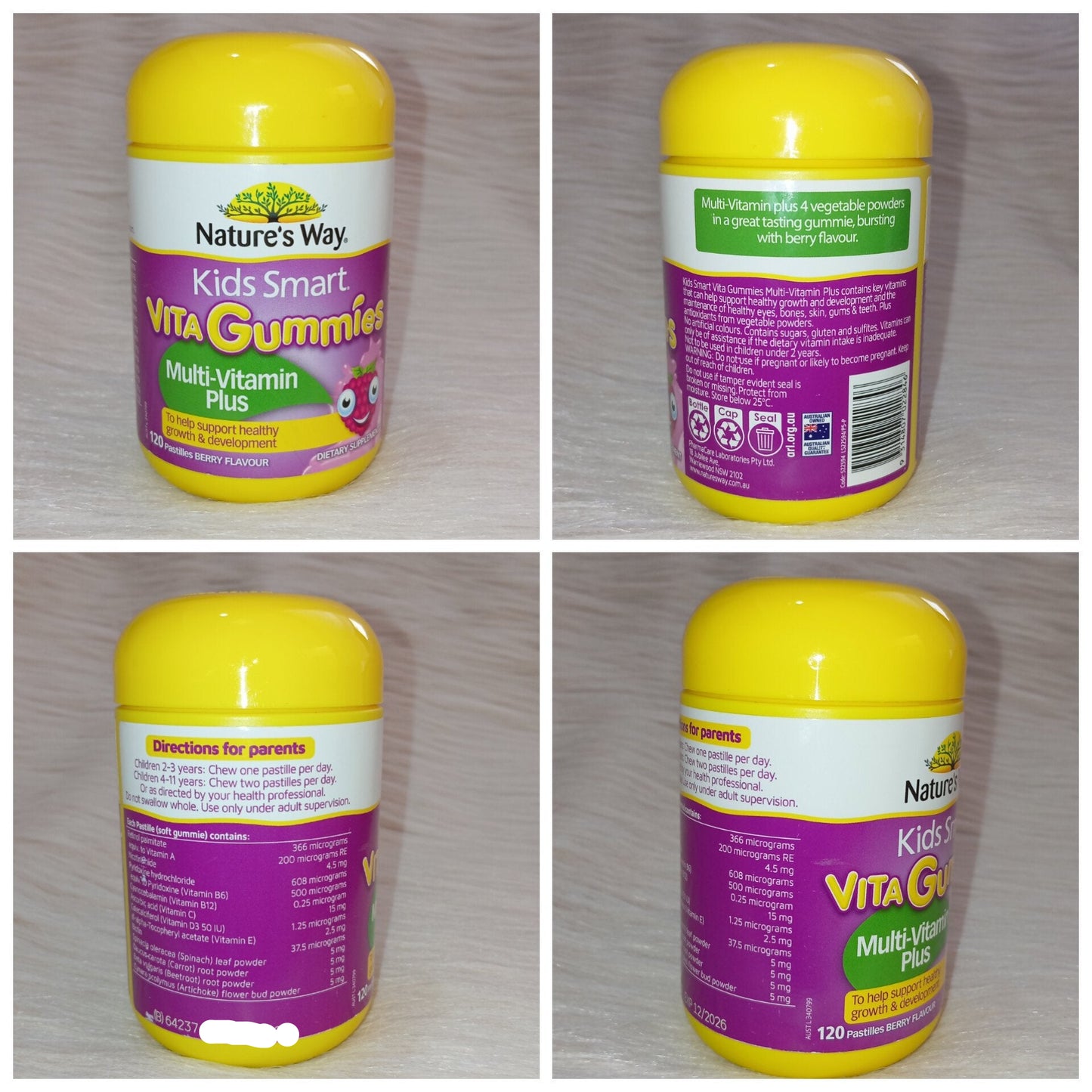 ature’s Way Kids Smart Vita Gummies Multivitamin + Vegies (120 Pastilles)