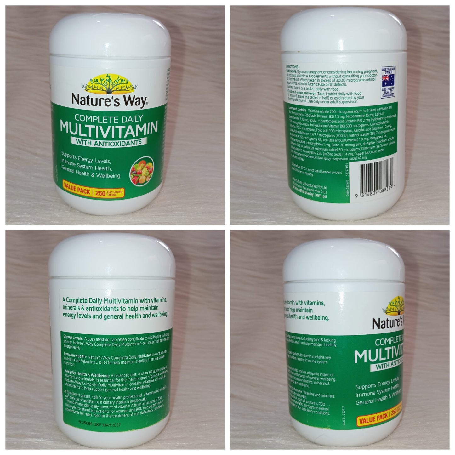 Nature’s Way Complete Daily Multivitamin with Antioxidants (250 Tablets)