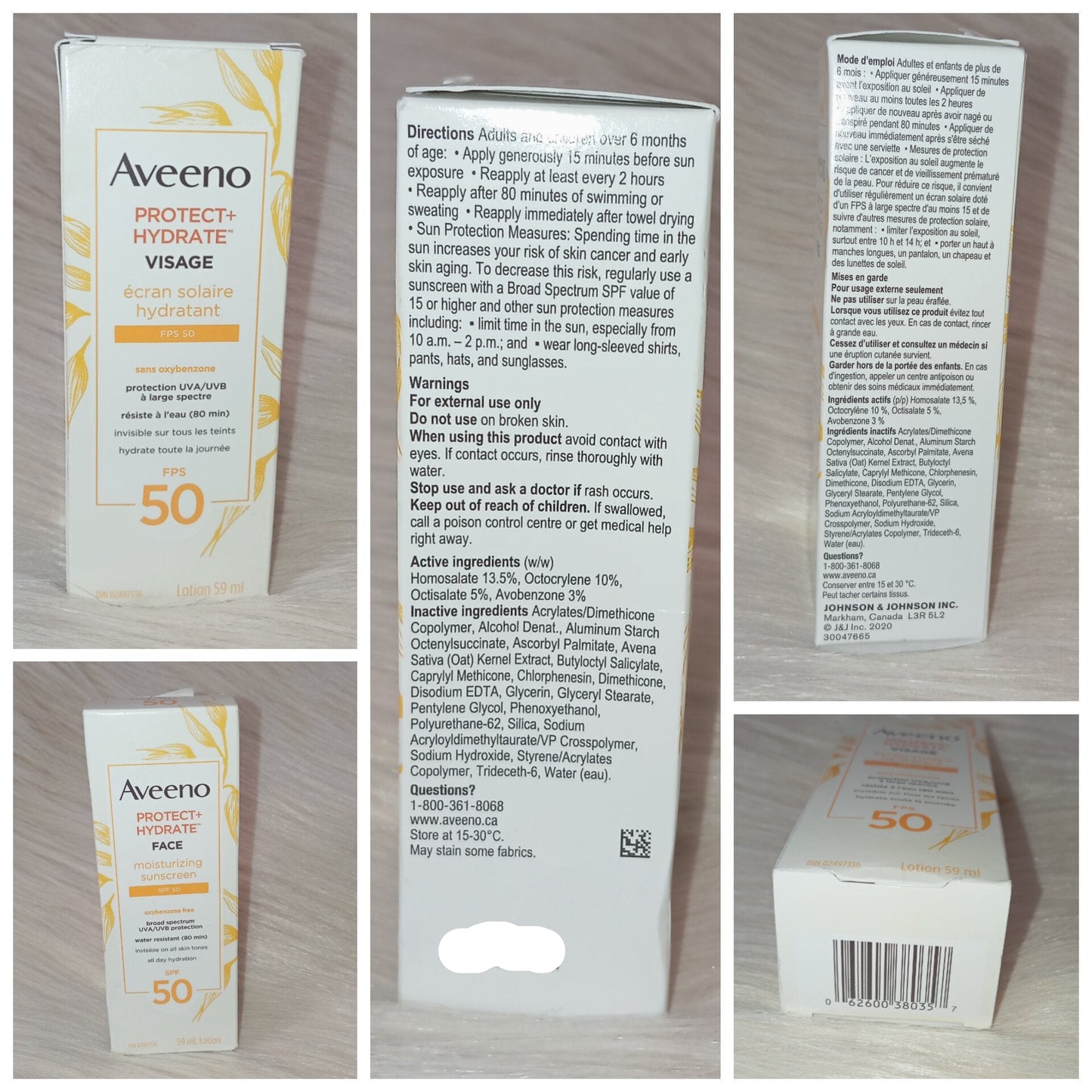 ( Discounted Product ) Aveeno Protect + Hydrate Sunscreen SPF 50 (59ml)