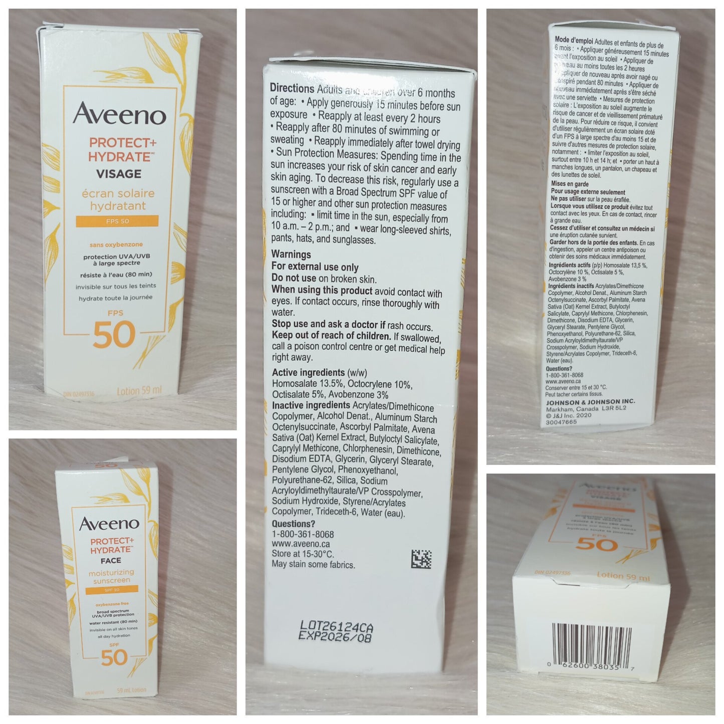 Aveeno Protect + Hydrate Sunscreen SPF 50 (59ml)