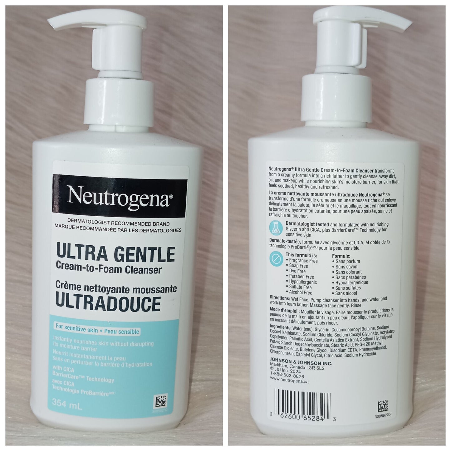 Neutrogena Ultra Gentle Cream-to-Foam Cleanser 354ml
