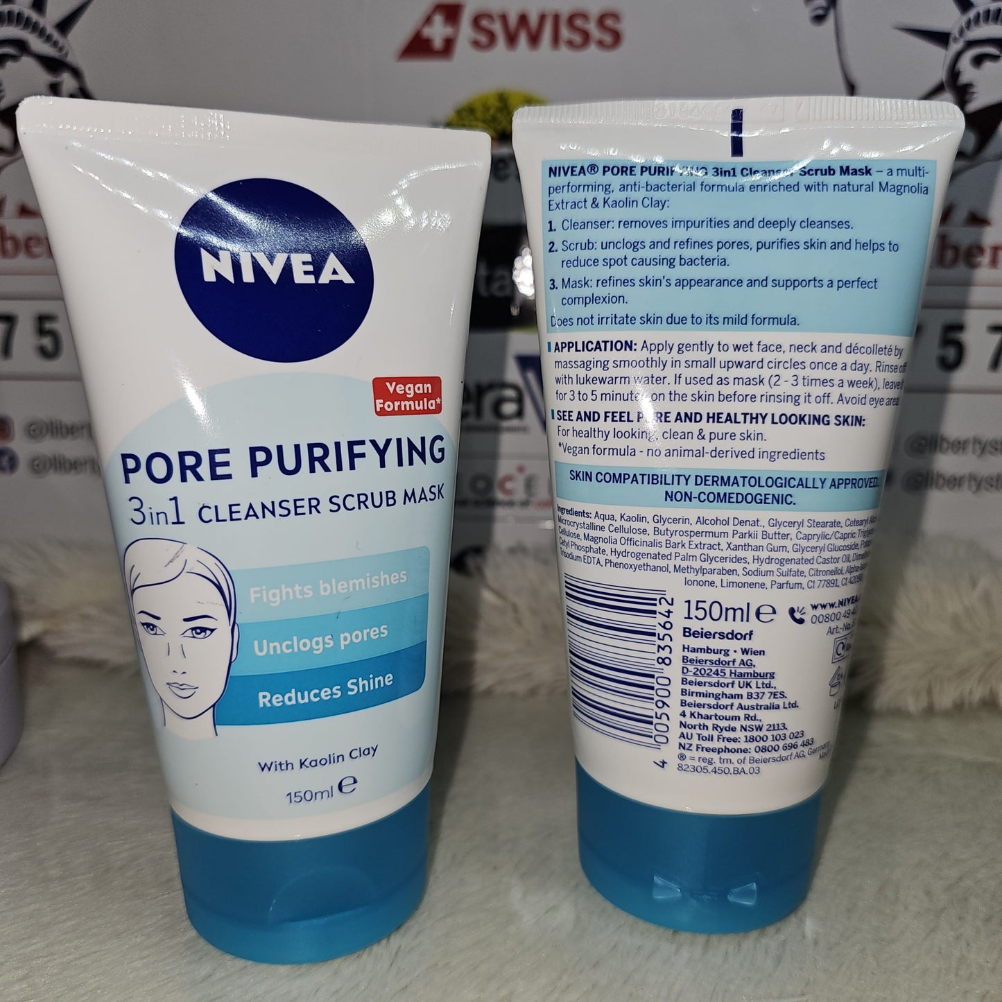 NIVEA Pore Purifying 3-in-1 Cleanser, Scrub & Mask – 150ml