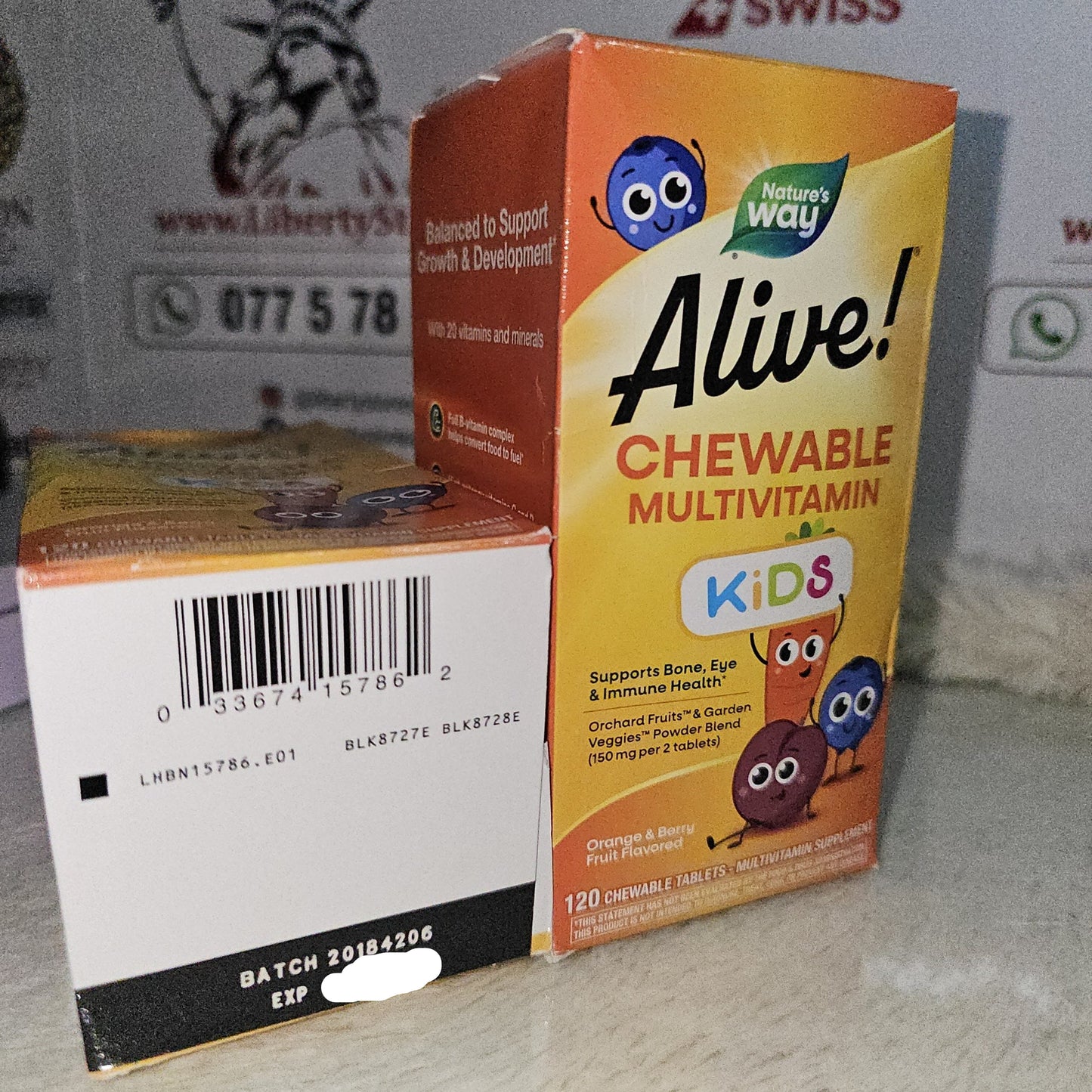 Nature’s Way Alive! Kids Chewable Multivitamin – Orange & Berry (120 Tablets)