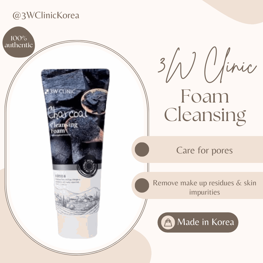 3W Clinic Charcoal Foam Cleansing 100ml