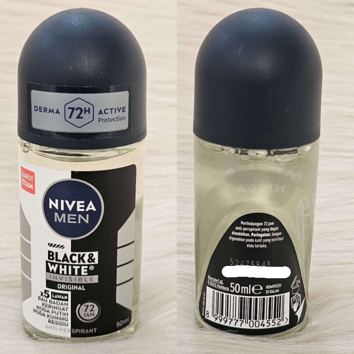 NIVEA Men Black & White Invisible Roll-On Deodorant 50ml