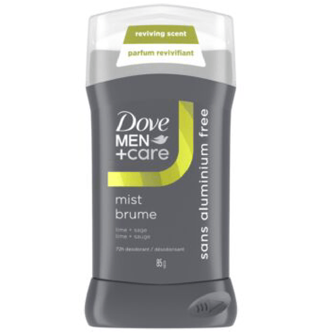 Dove Men+Care Mist Lime + Sage Aluminum-Free Deodorant Stick 85g