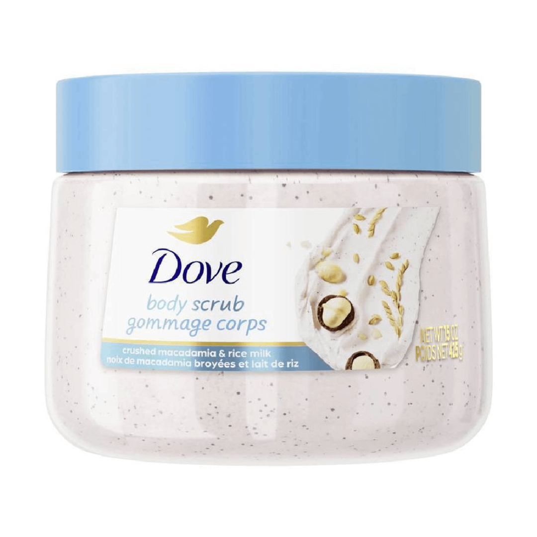Dove Exfoliating Body Scrub – Crushed Macadamia & Rice Milk 425g