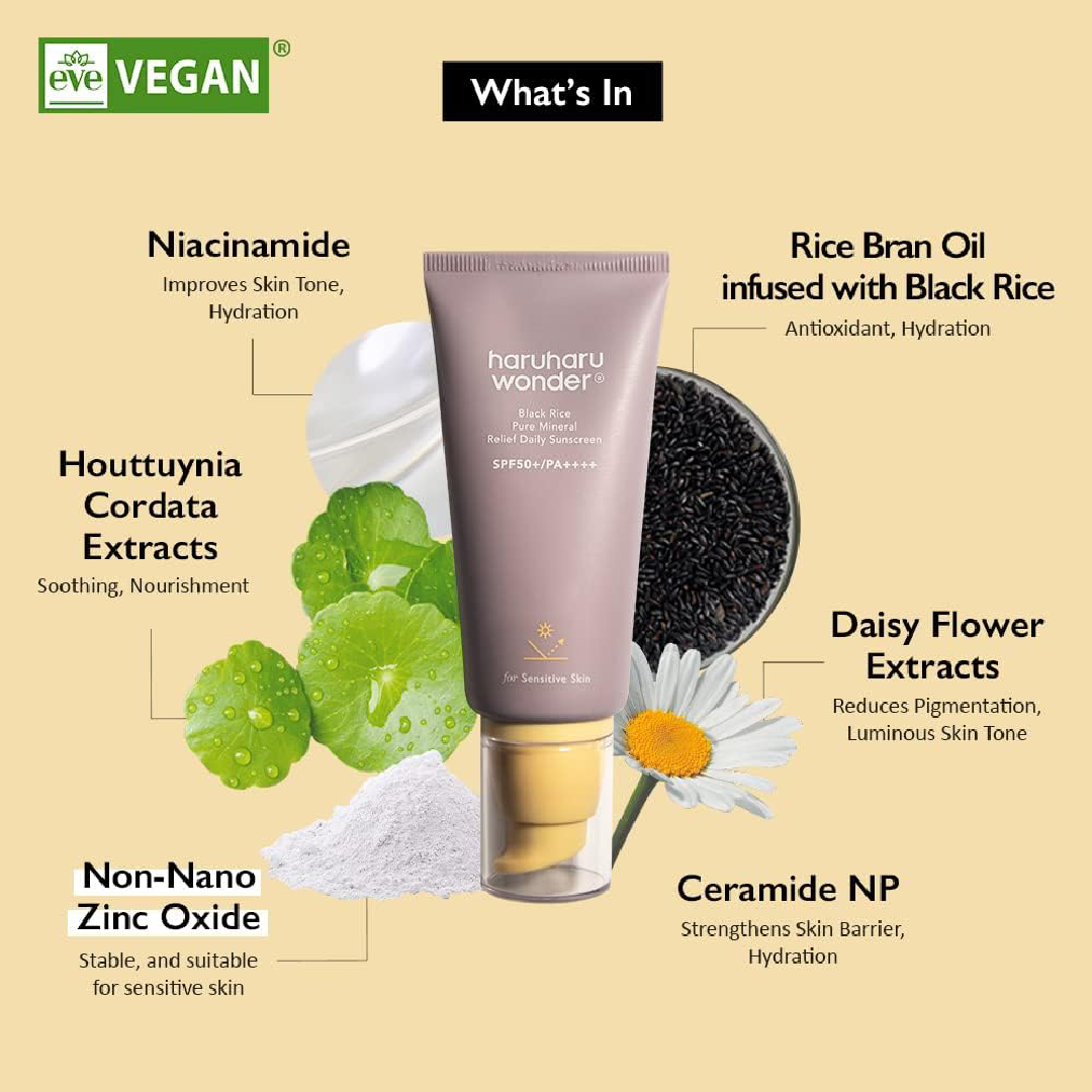 Haruharu Wonder Black Rice Mineral Sunscreen SPF50+ PA++++ 50ml