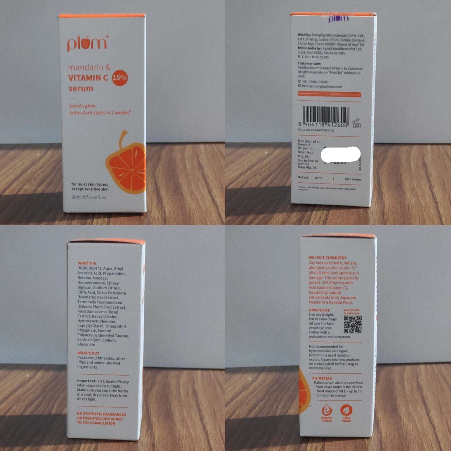 Plum Mandarin & Vitamin C 15% Glow Boost Serum (20ml)