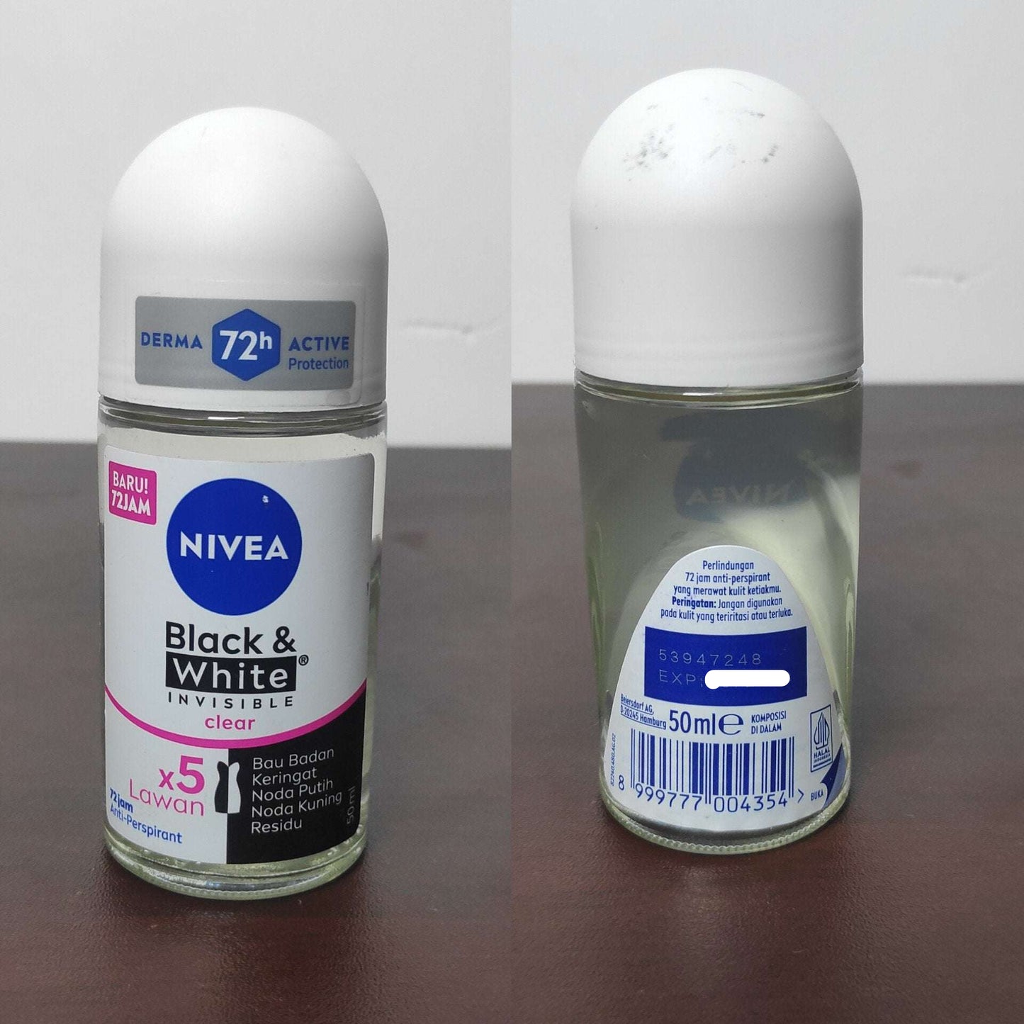 NIVEA Women Black & White Invisible Clear Roll-On Deodorant 50ml