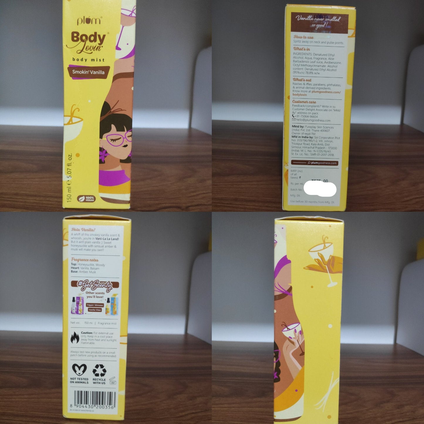Plum BodyLovin’ Smokin’ Vanilla Body Mist 150ml