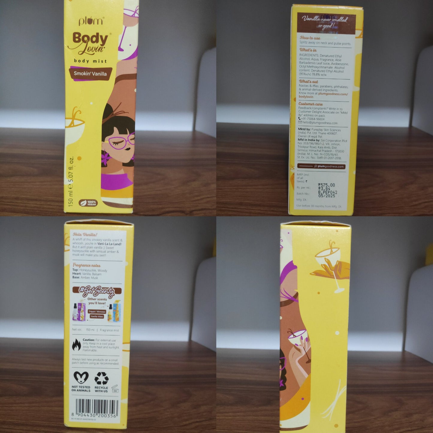 Plum BodyLovin’ Smokin’ Vanilla Body Mist 150ml