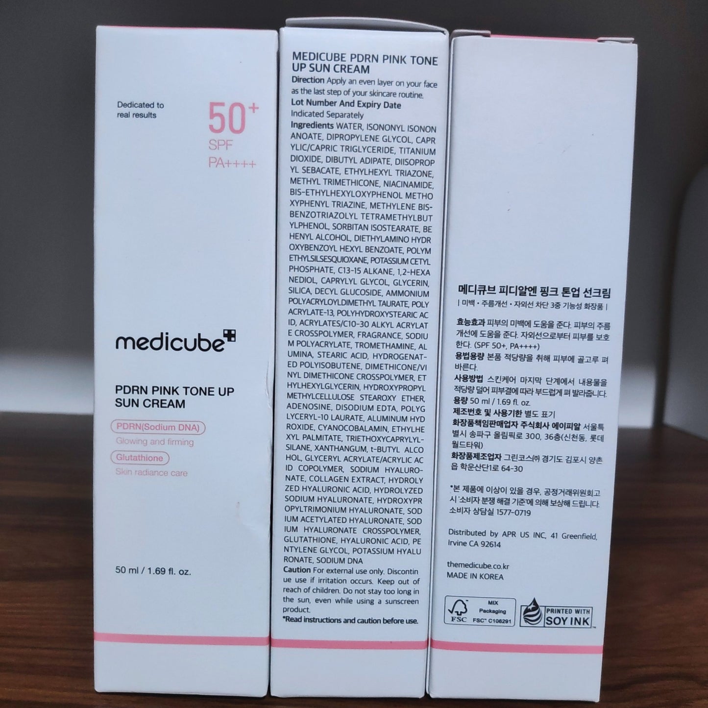 Medicube PDRN Pink Tone Up Sunscreen SPF50+ 50ml