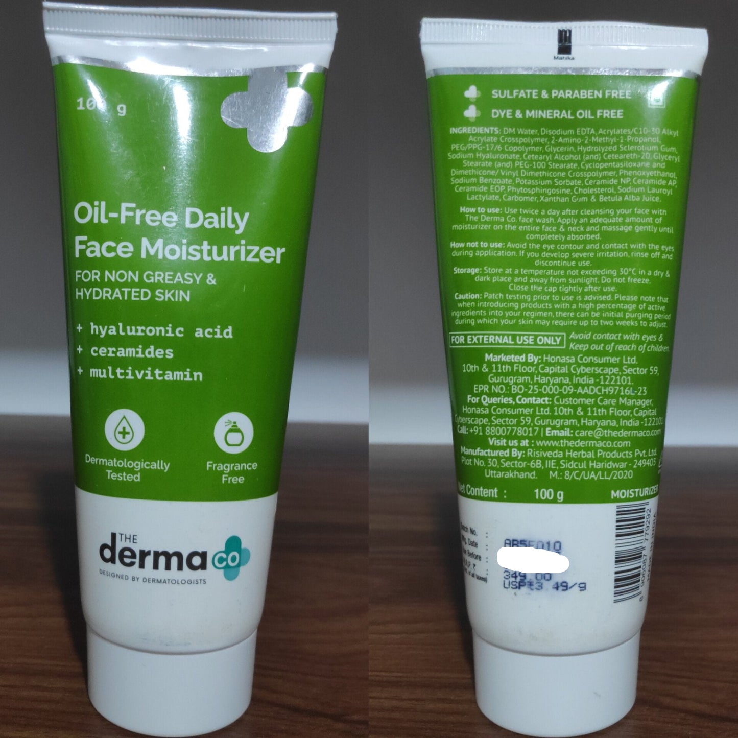 The Derma Co Oil-Free Daily Face Moisturizer 100g