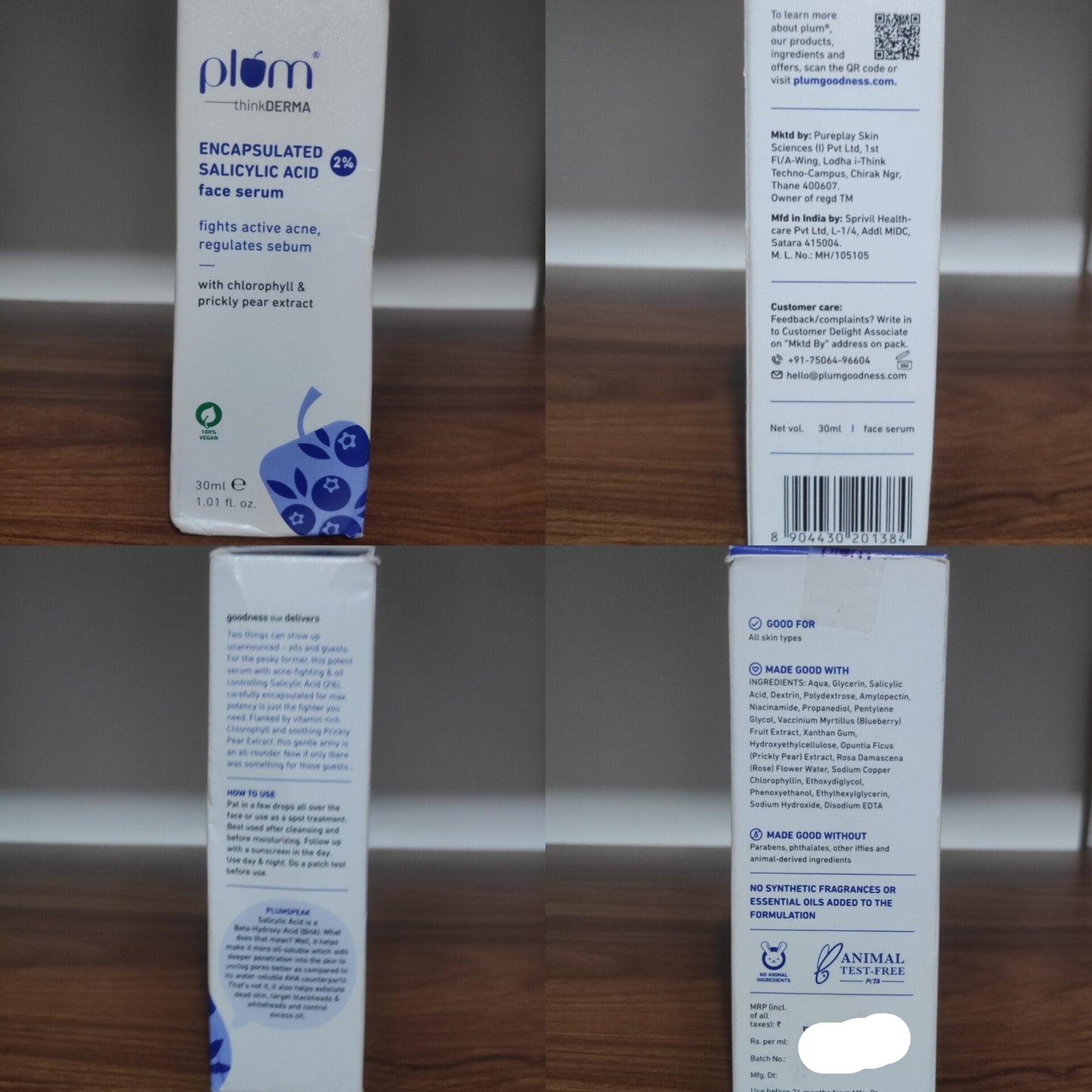 Plum 2% Encapsulated Salicylic Acid Face Serum (30ml)